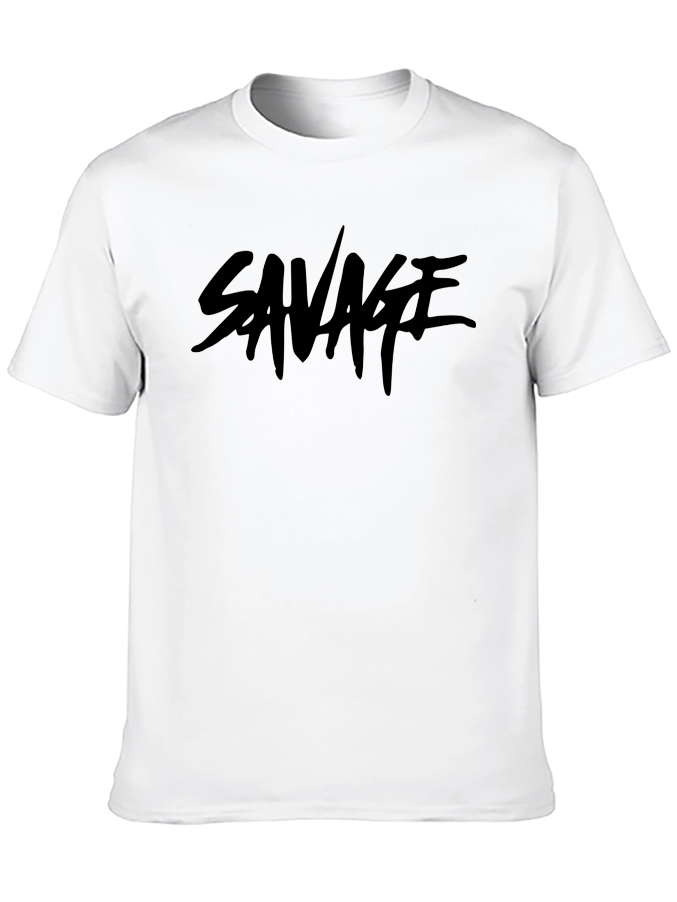 Savage Graphic Tee - Black Crew Neck T-Shirt