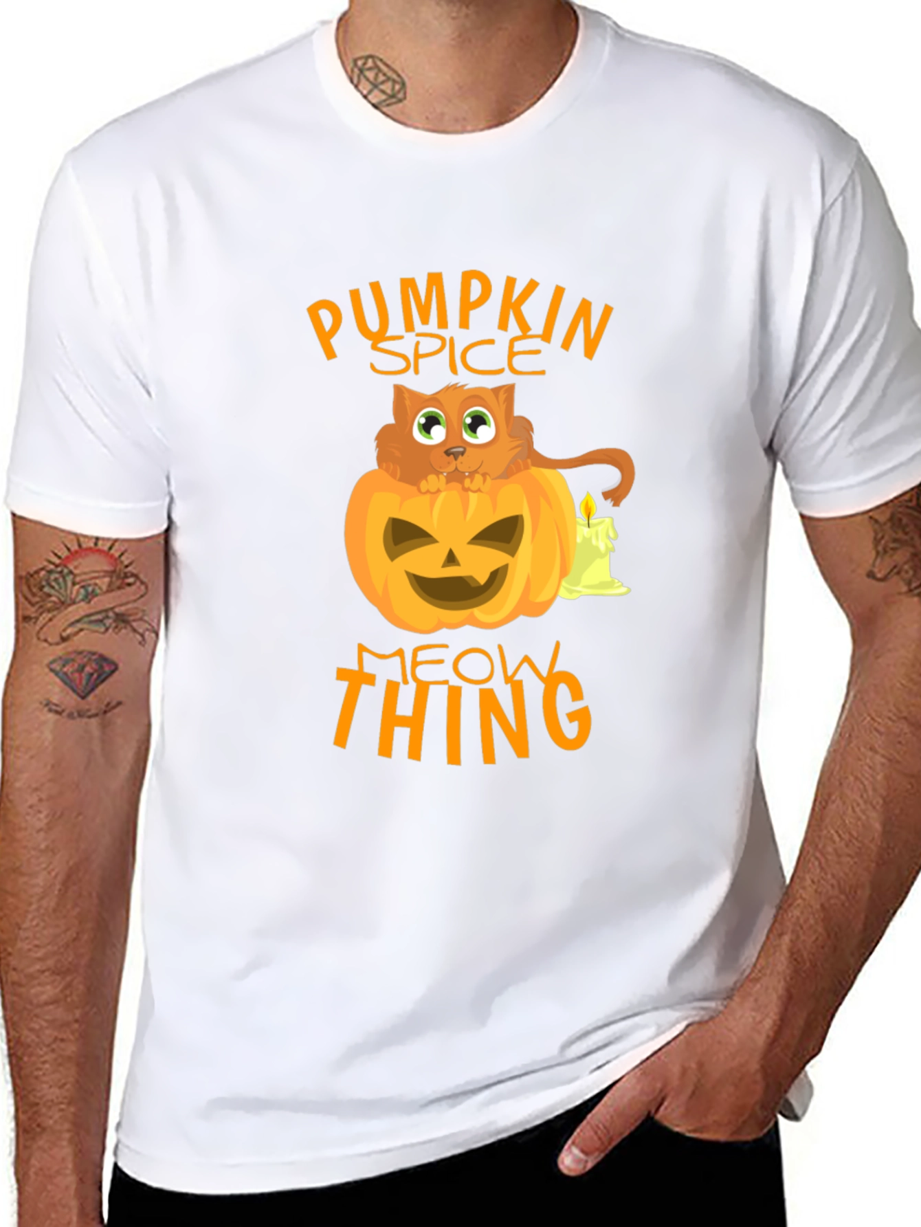 Pumpkin Spice Meow Thing Halloween T-Shirt