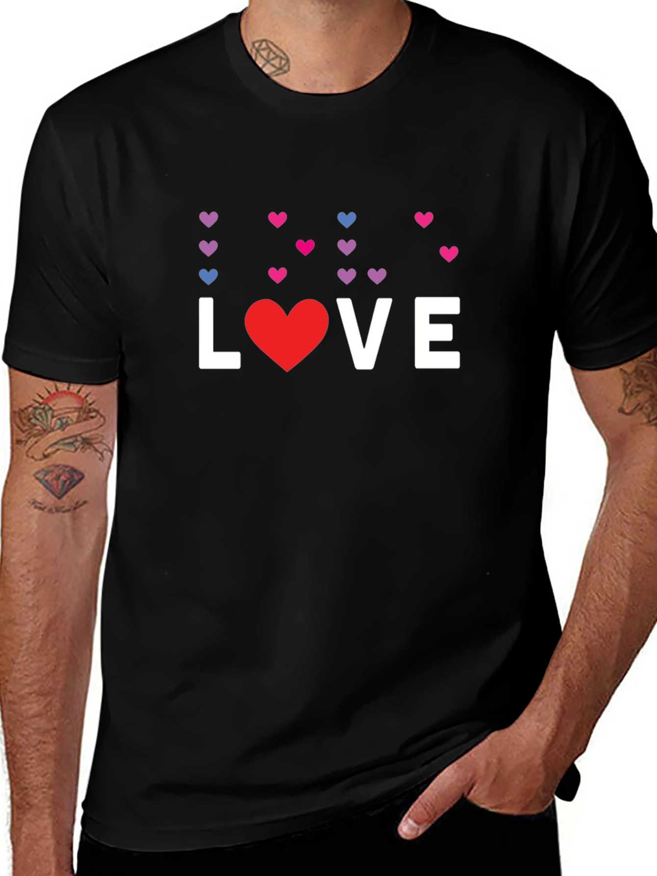 Bisexual Pride Love Heart T-Shirt