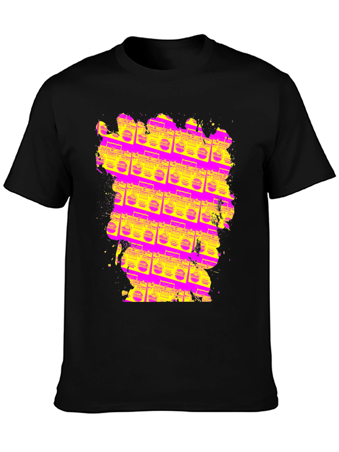 Retro Boombox T-Shirt - Vivid 80s Style