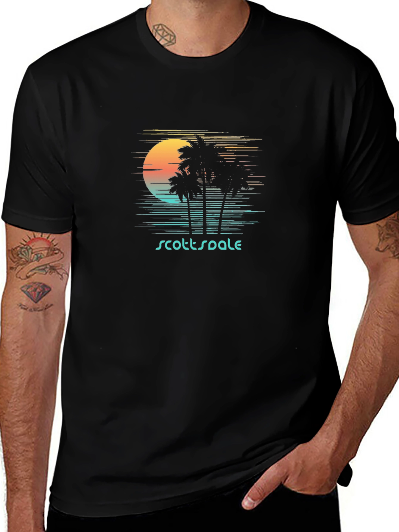 Scottsdale Palm Tree Sunset T-Shirt