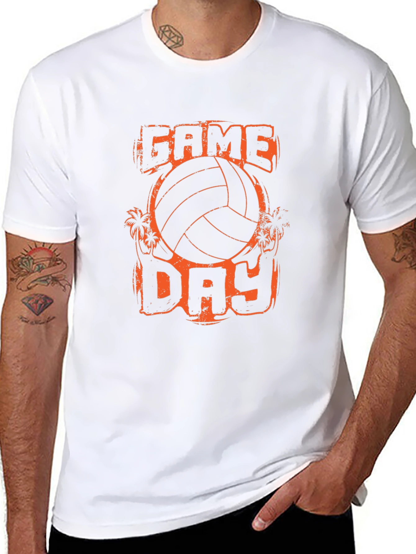Game Day Volleyball Graphic Tee - Black