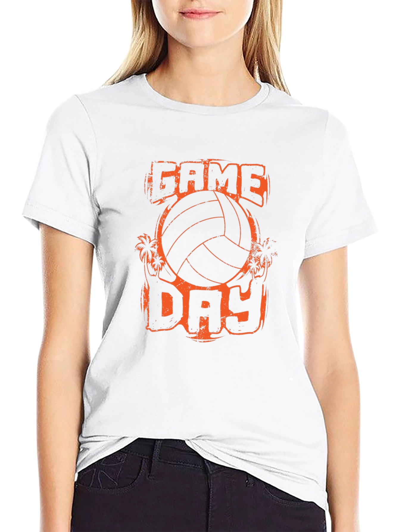 Game Day Volleyball Graphic Tee - Black