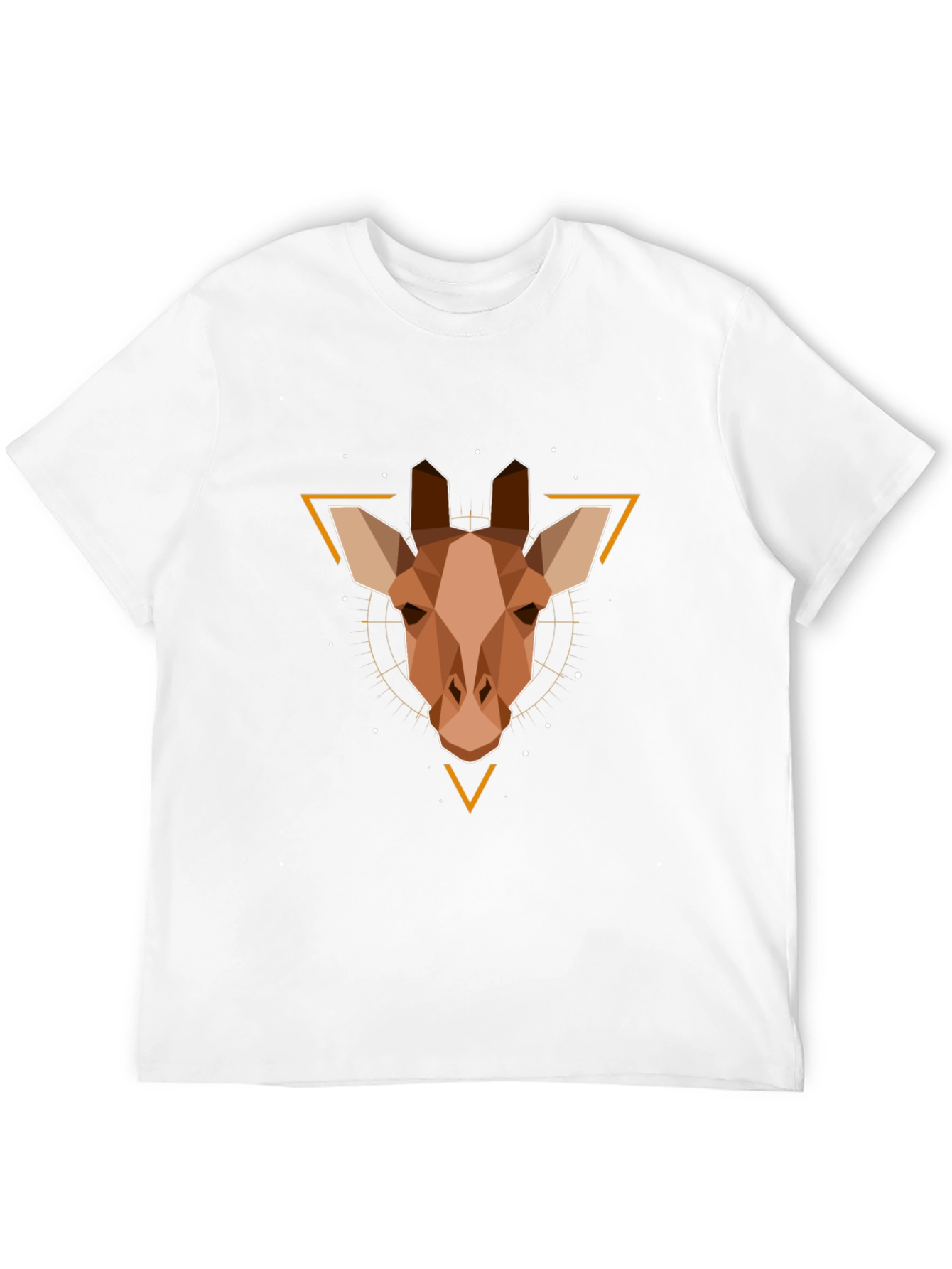 Geometric Giraffe Graphic Tee - Modern Style