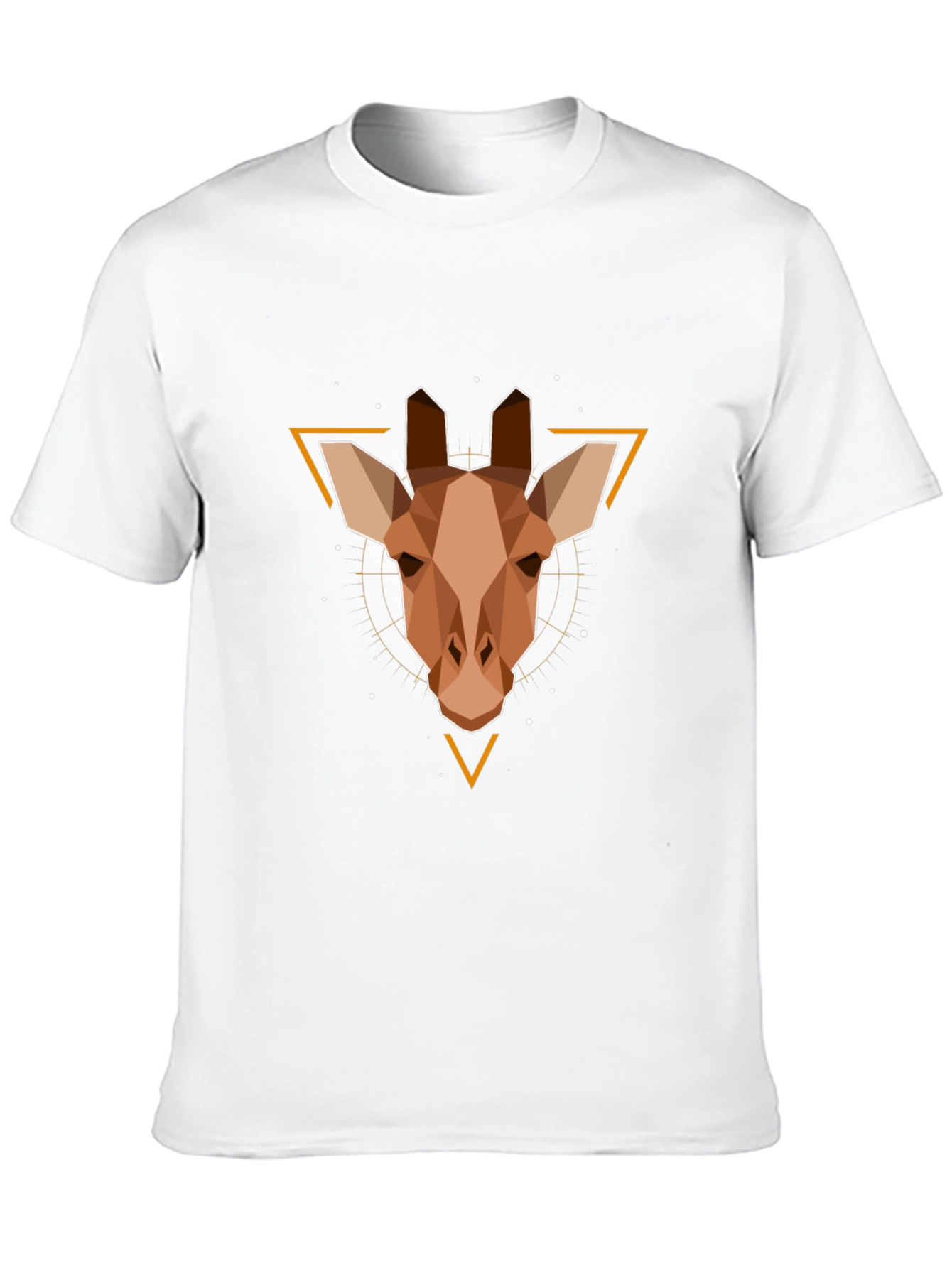 Geometric Giraffe Graphic Tee - Modern Style