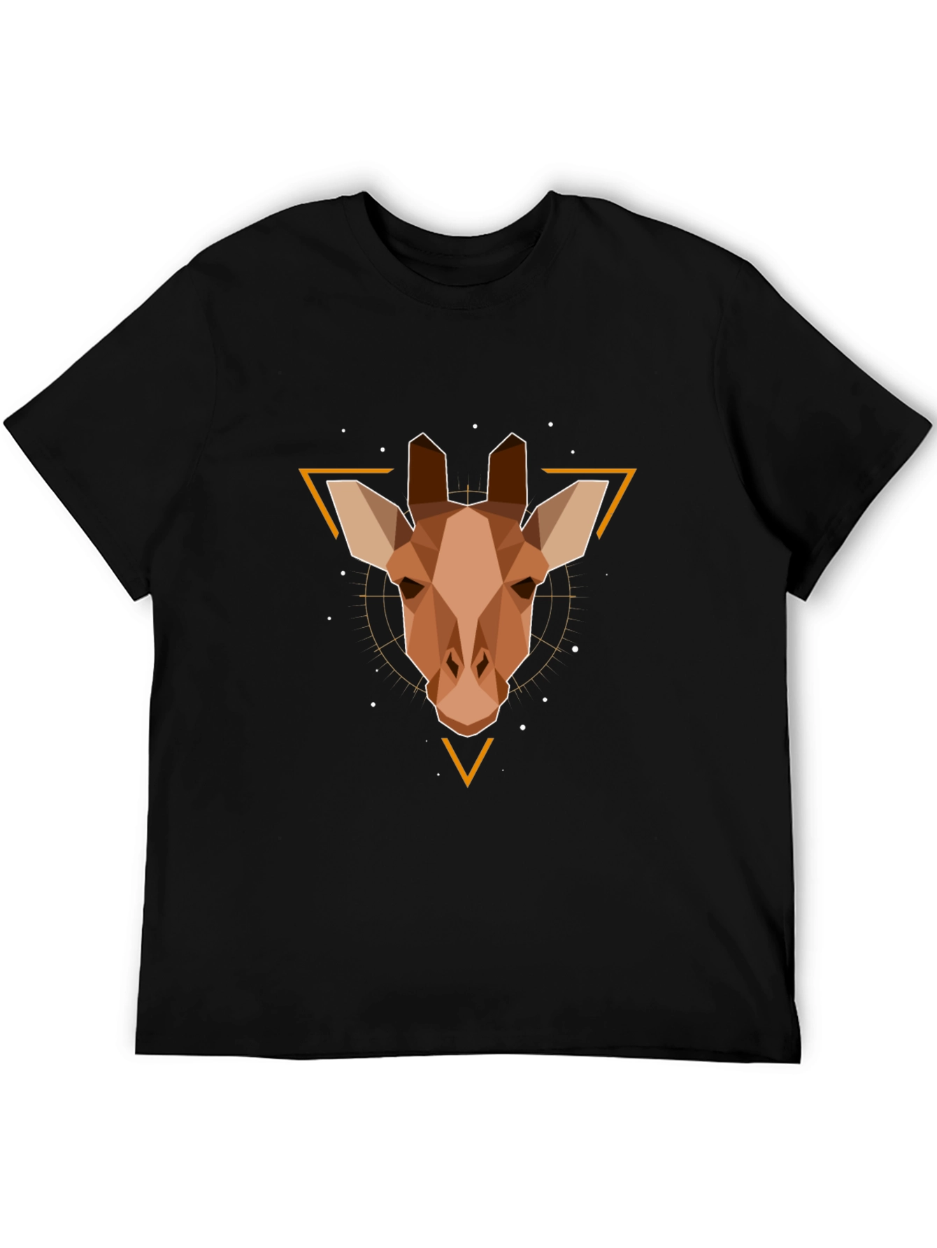 Geometric Giraffe Graphic Tee - Modern Style