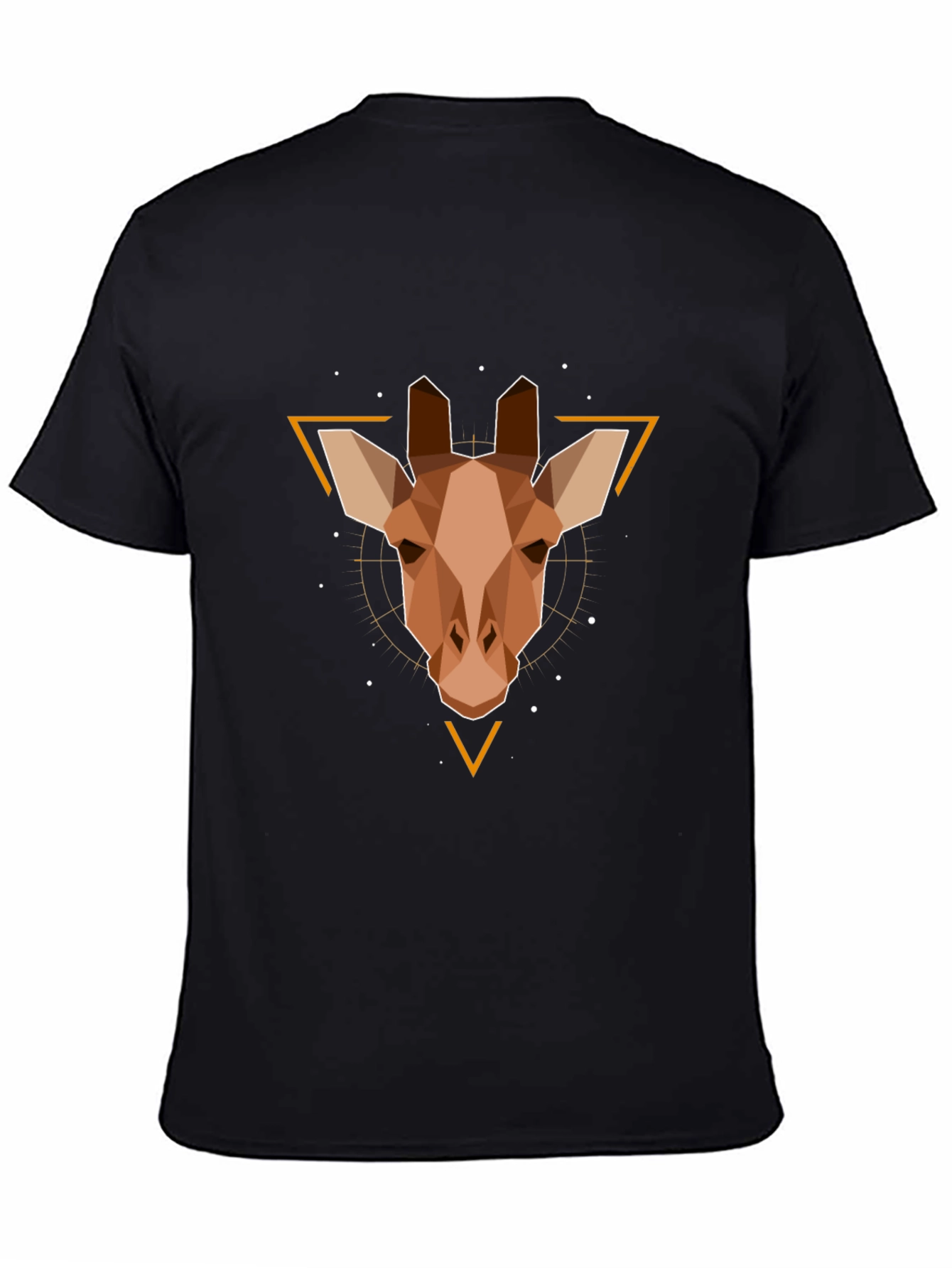 Geometric Giraffe Graphic Tee - Modern Style