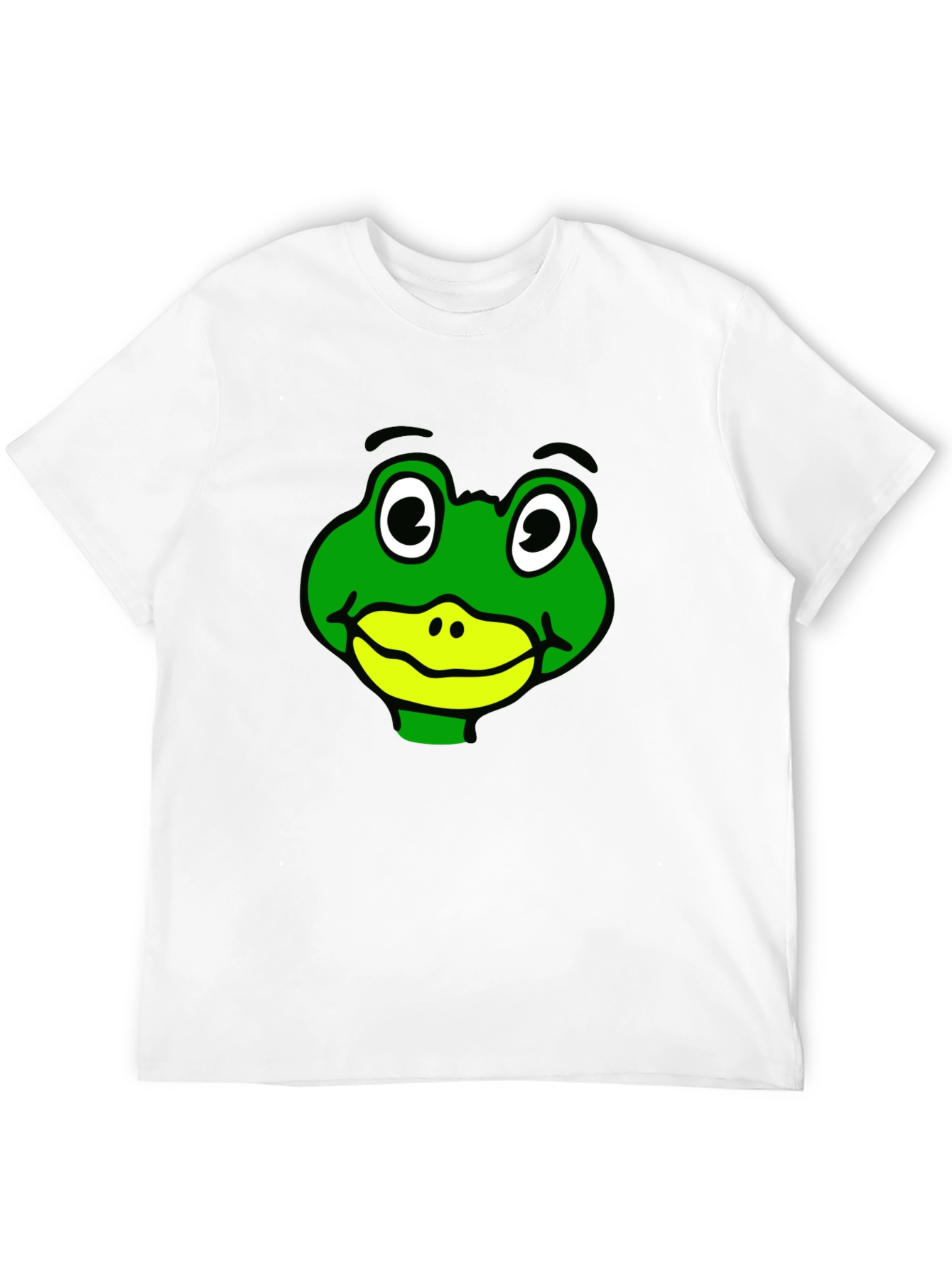 Frog Face Graphic T-Shirt - Black Casual Wear