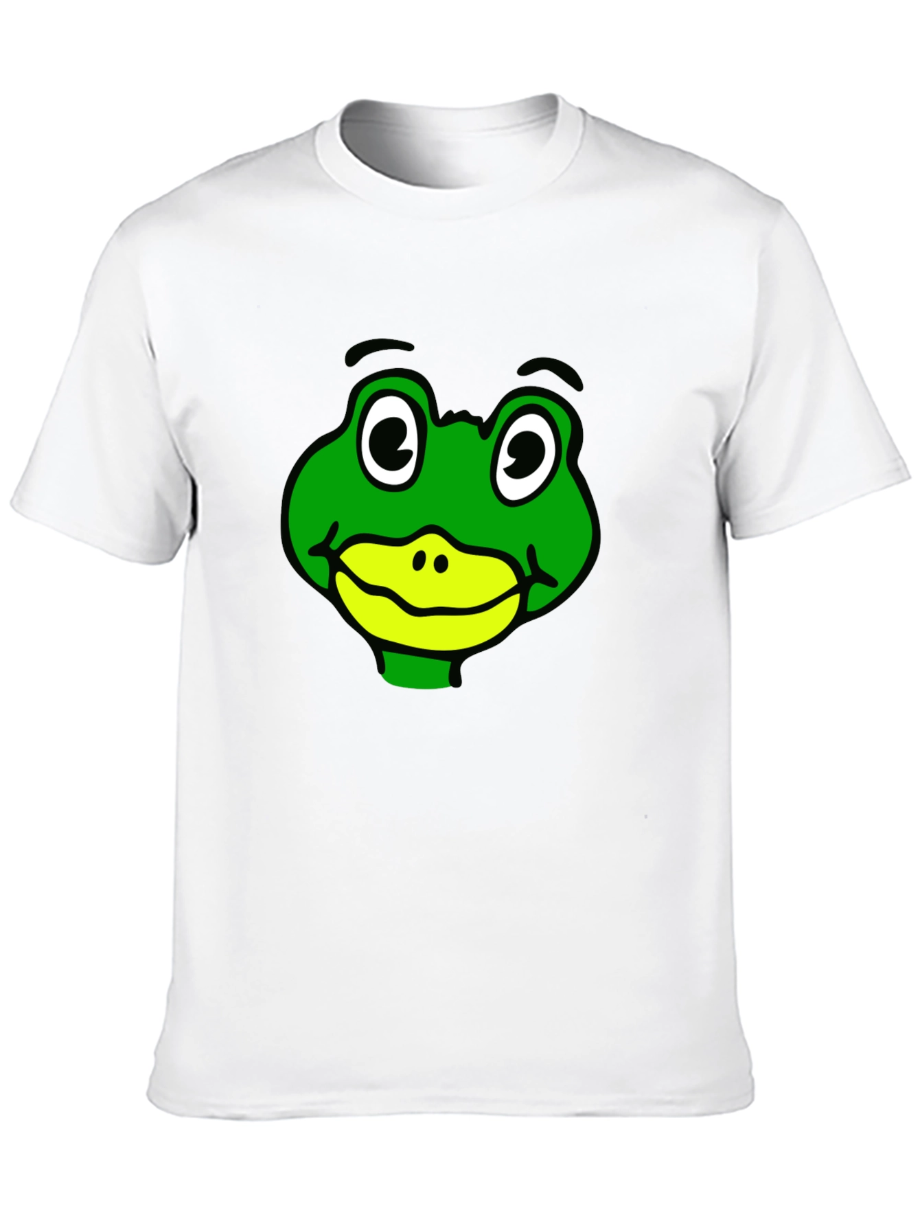 Frog Face Graphic T-Shirt - Black Casual Wear
