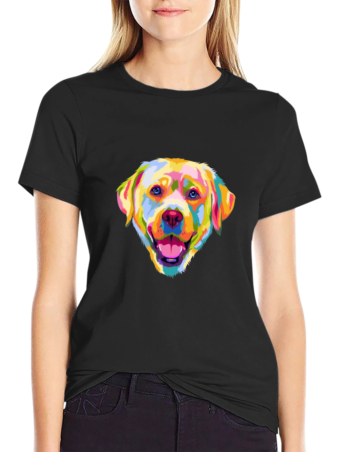 Dog Art Graphic T-Shirt - Vibrant Design