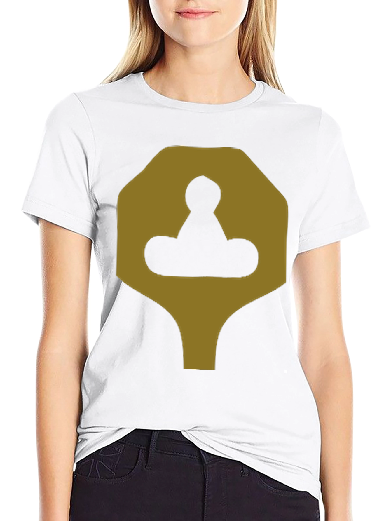 Graphic Tee: Abstract Geometric Symbol Shirt