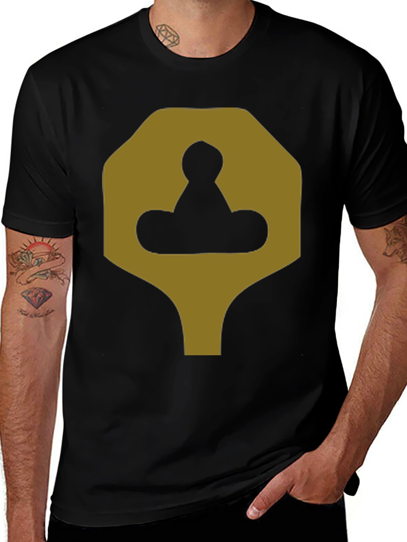 Graphic Tee: Abstract Geometric Symbol Shirt