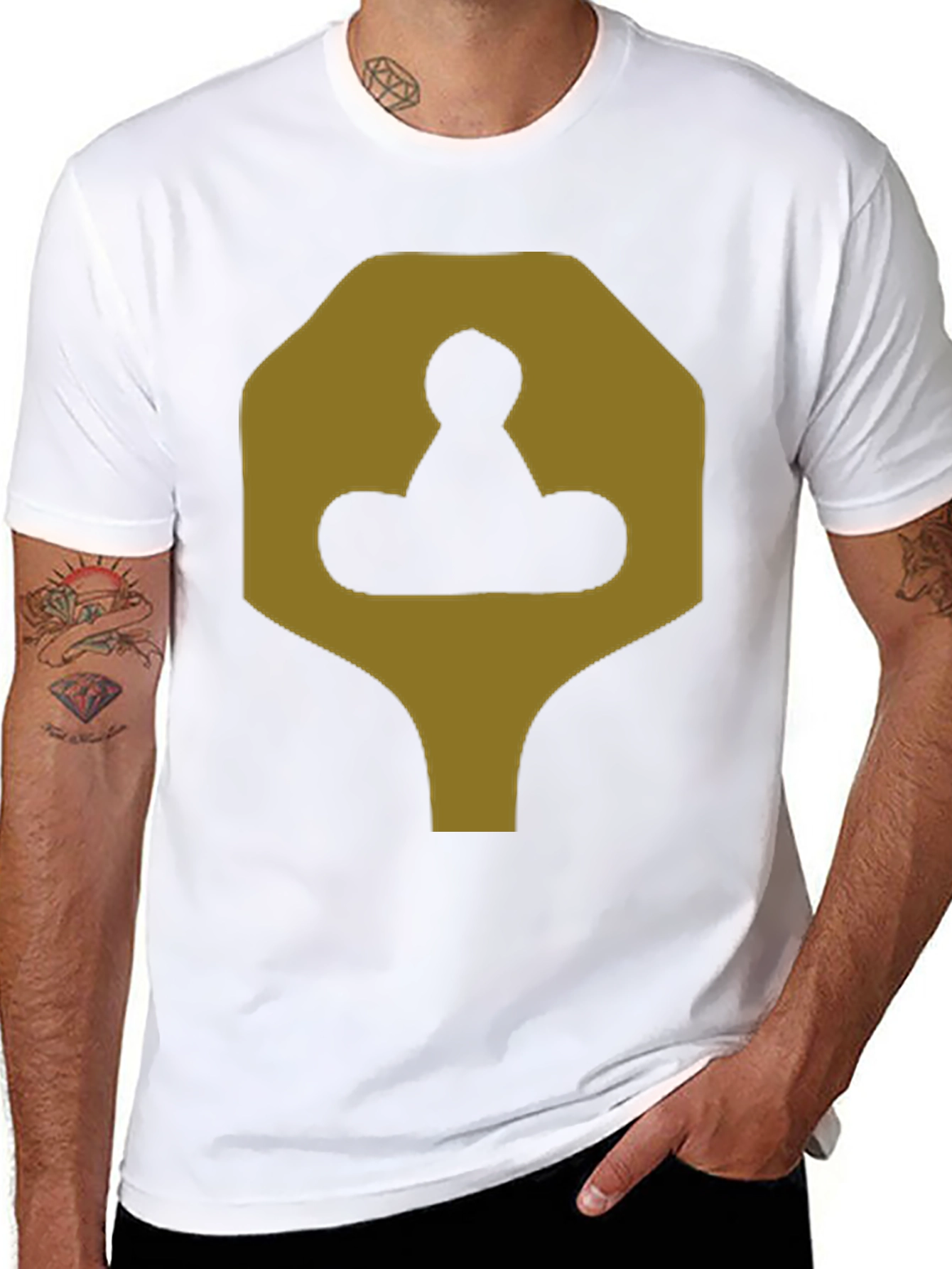 Graphic Tee: Abstract Geometric Symbol Shirt