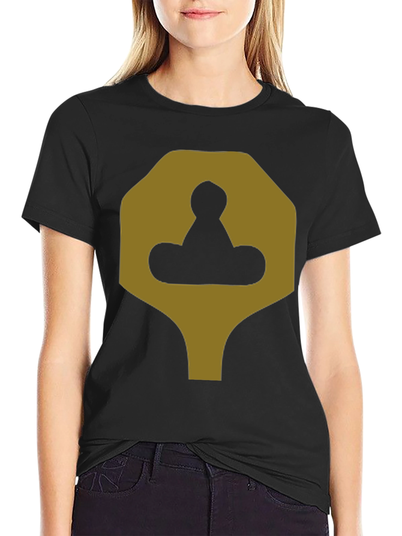 Graphic Tee: Abstract Geometric Symbol Shirt