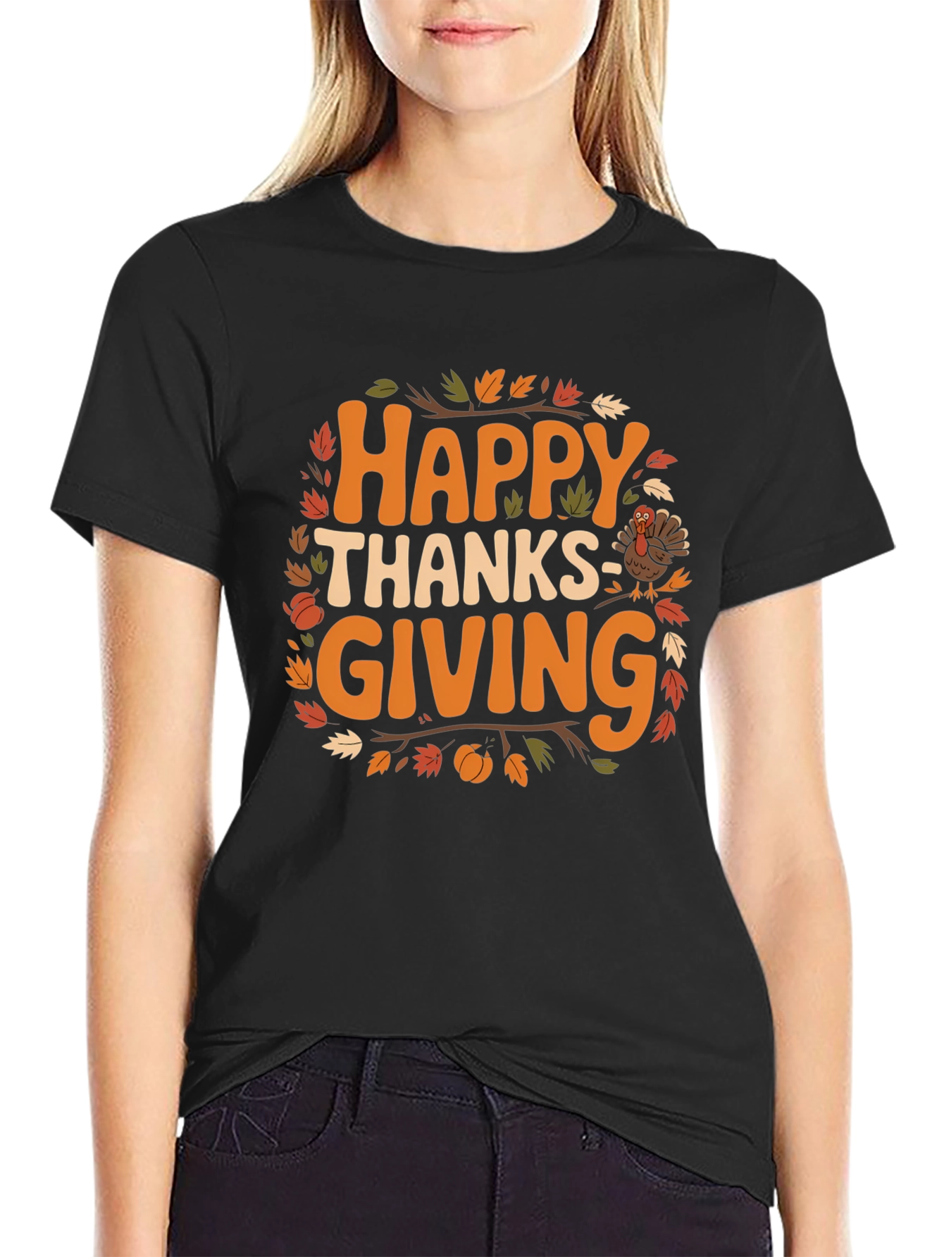 Happy Thanksgiving T-Shirt: Fall Holiday Graphic Tee