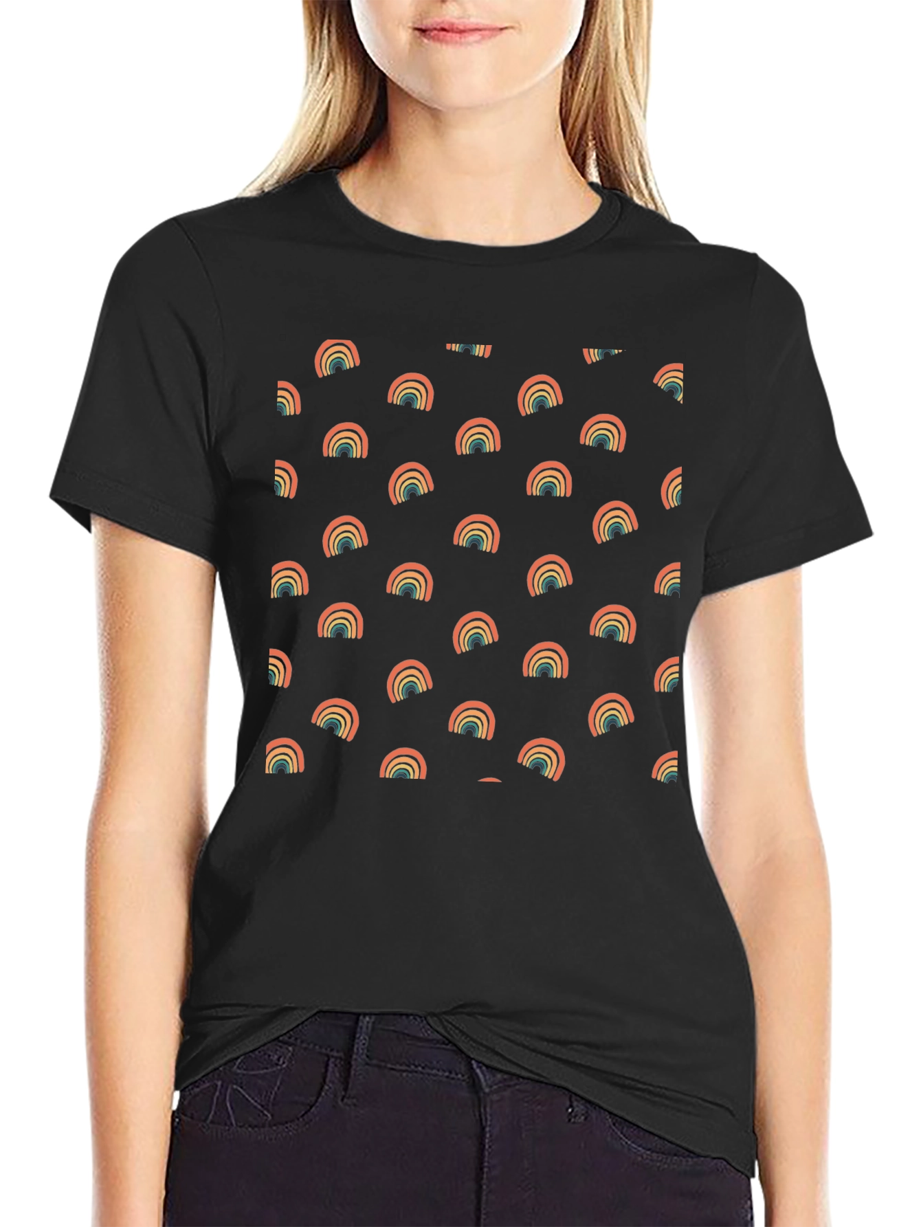 Retro Rainbow Pattern T-Shirt
