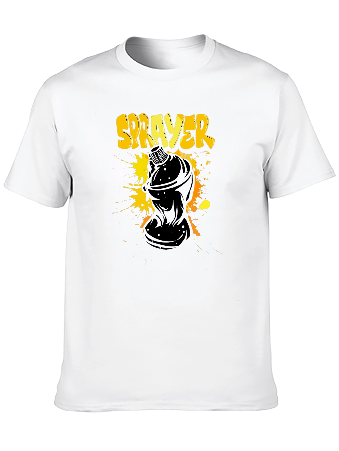Sprayer Graphic T-Shirt - Black Crew Neck Tee