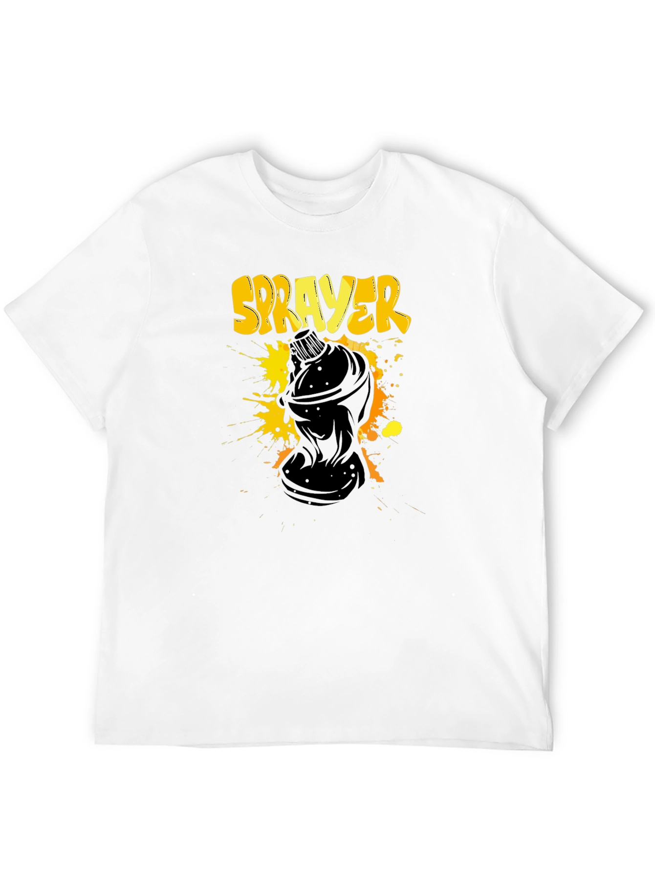 Sprayer Graphic T-Shirt - Black Crew Neck Tee