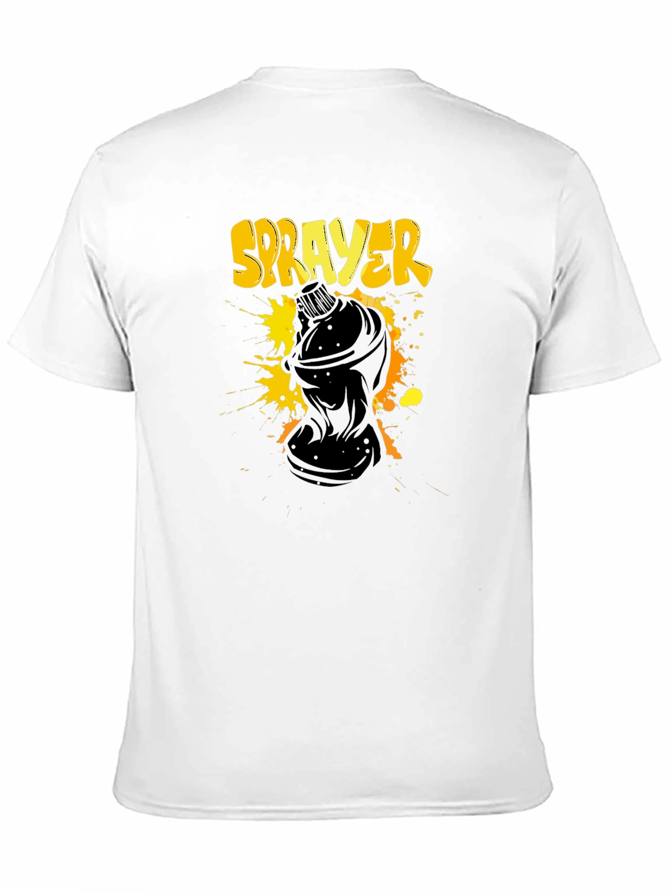 Sprayer Graphic T-Shirt - Black Crew Neck Tee