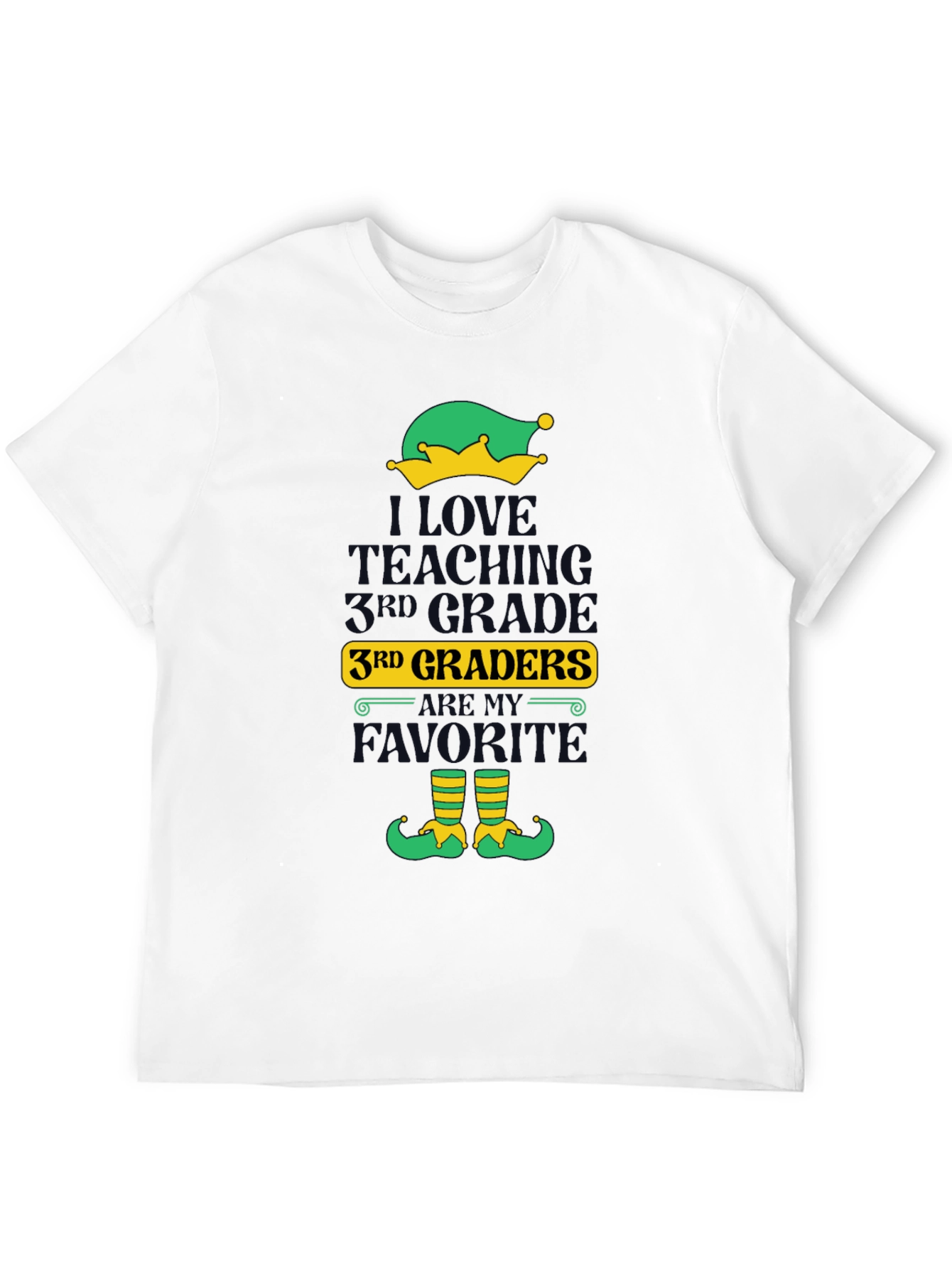 I Love Teaching 3rd Graders Elf T-Shirt