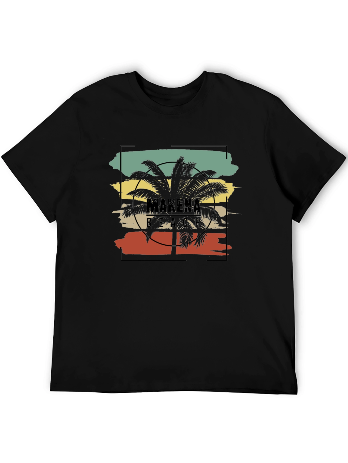 Makena Beach T-Shirt - Tropical Palm Tree Design
