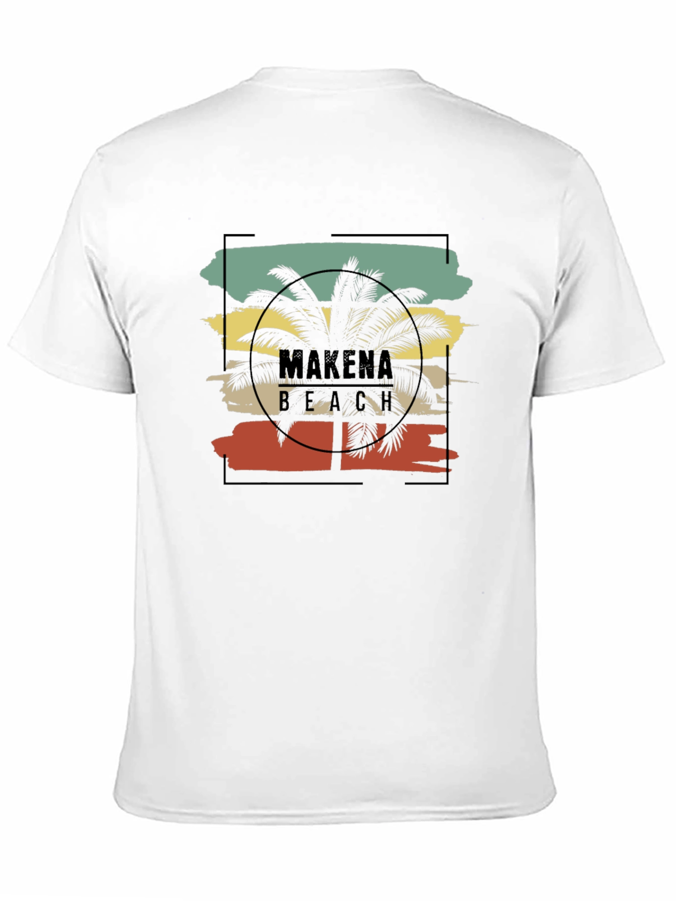 Makena Beach T-Shirt - Tropical Palm Tree Design
