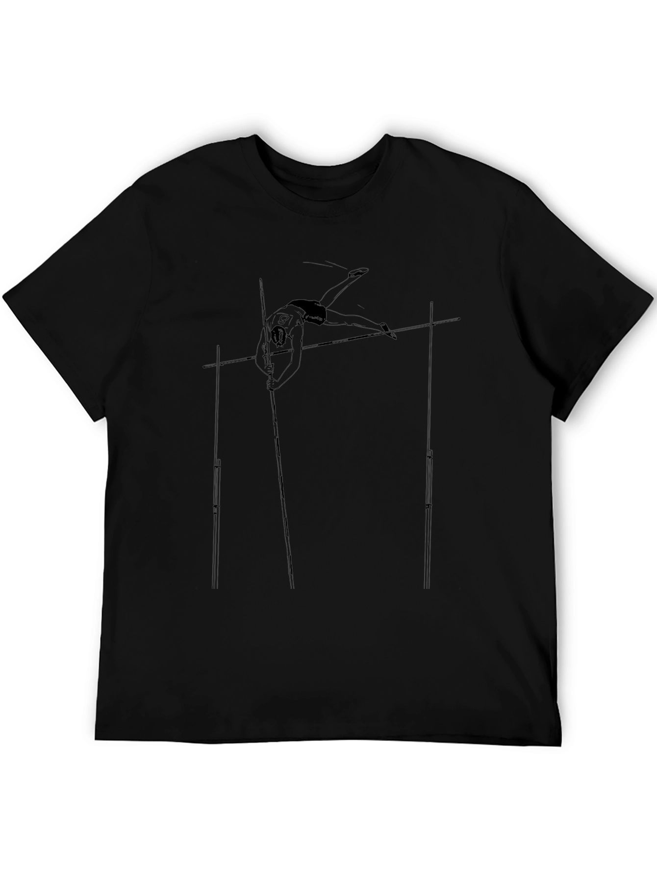 Pole Vault Graphic Tee - Black Cotton T-Shirt