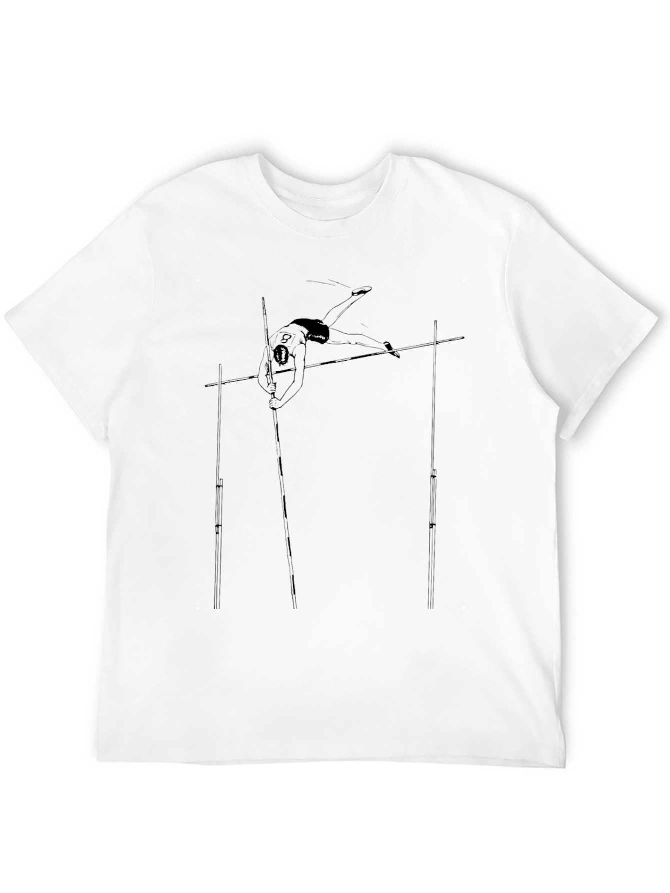 Pole Vault Graphic Tee - Black Cotton T-Shirt