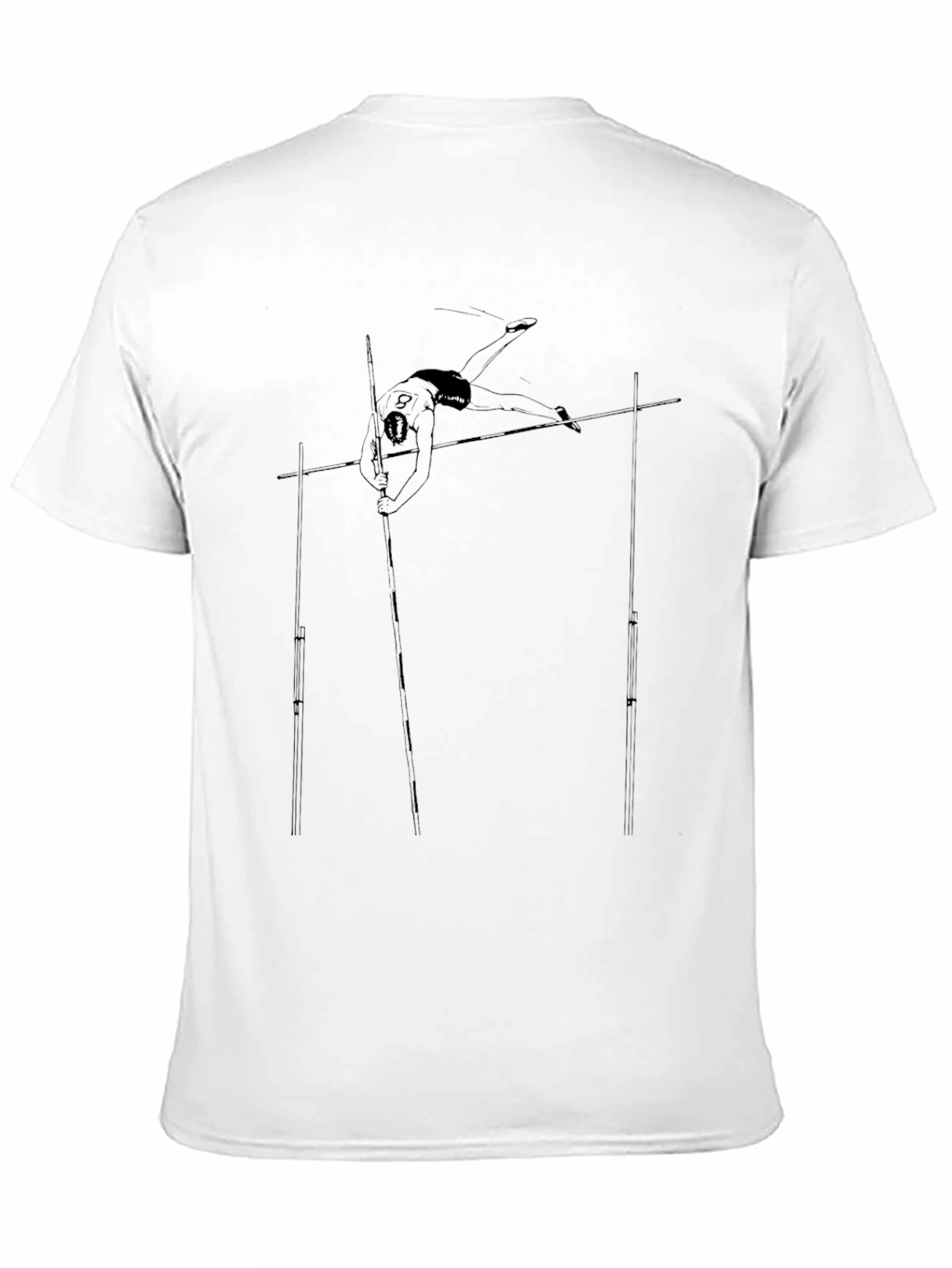Pole Vault Graphic Tee - Black Cotton T-Shirt