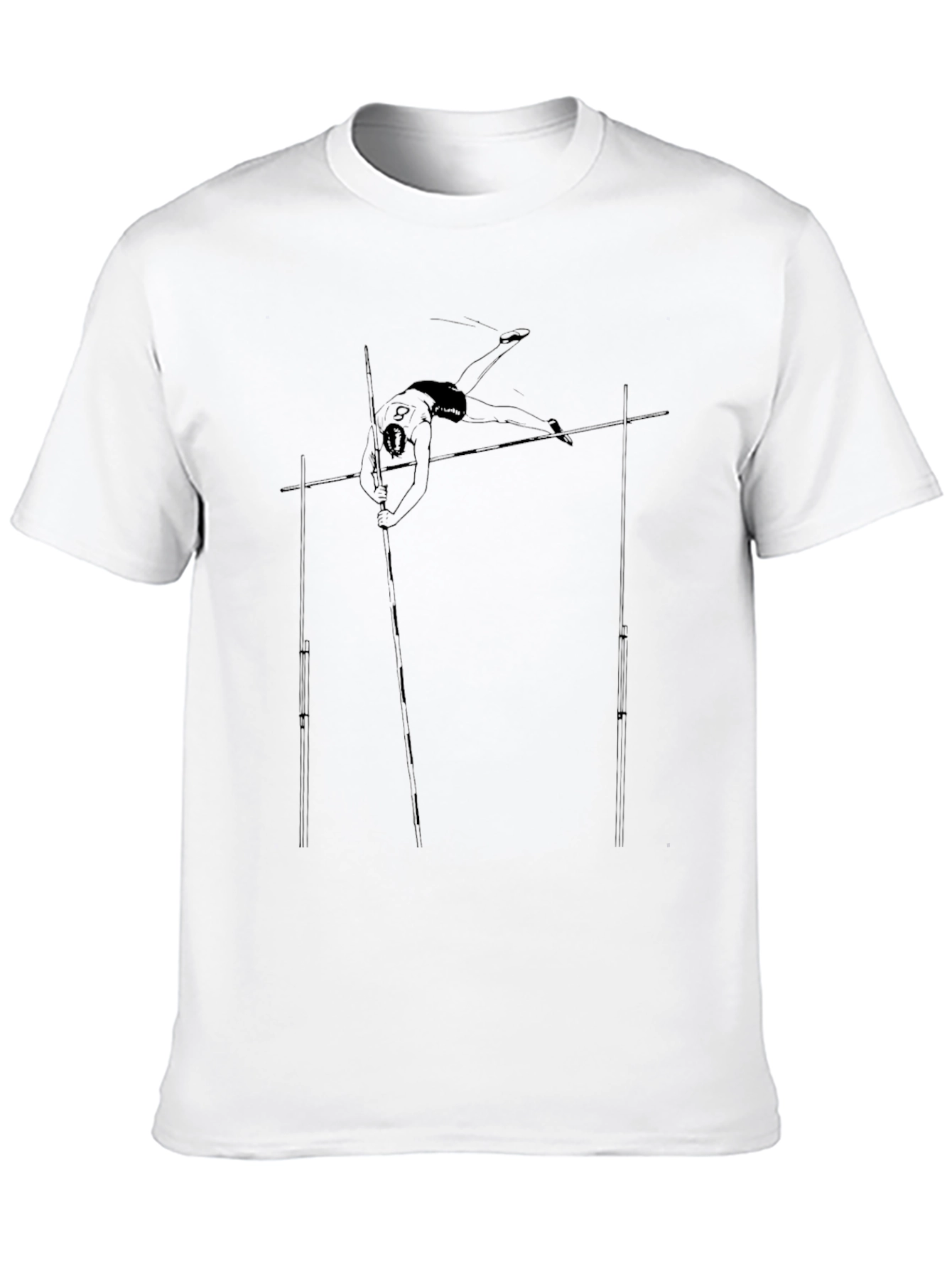 Pole Vault Graphic Tee - Black Cotton T-Shirt