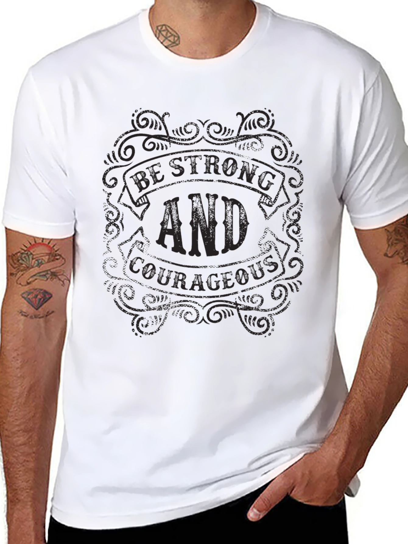 Be Strong & Courageous Graphic T-Shirt