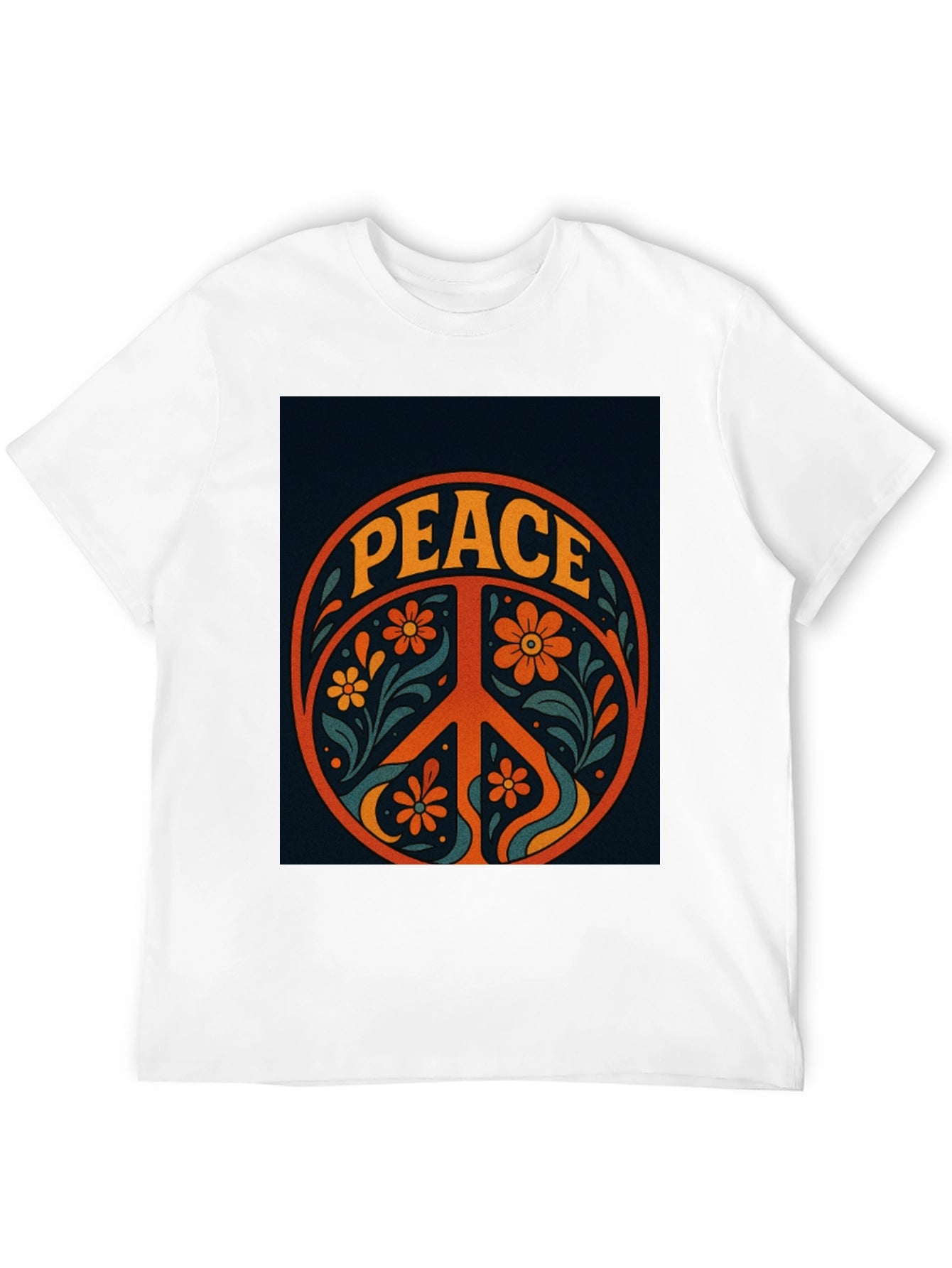Peace Sign Graphic Tee - Retro Style
