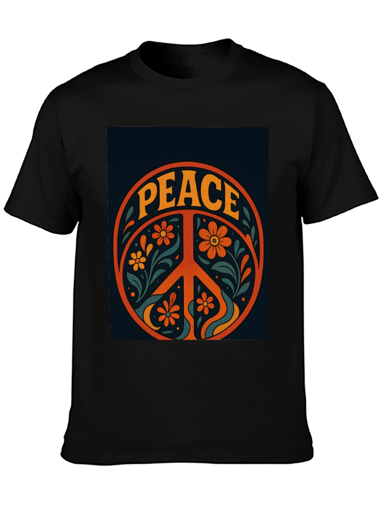 Peace Sign Graphic Tee - Retro Style
