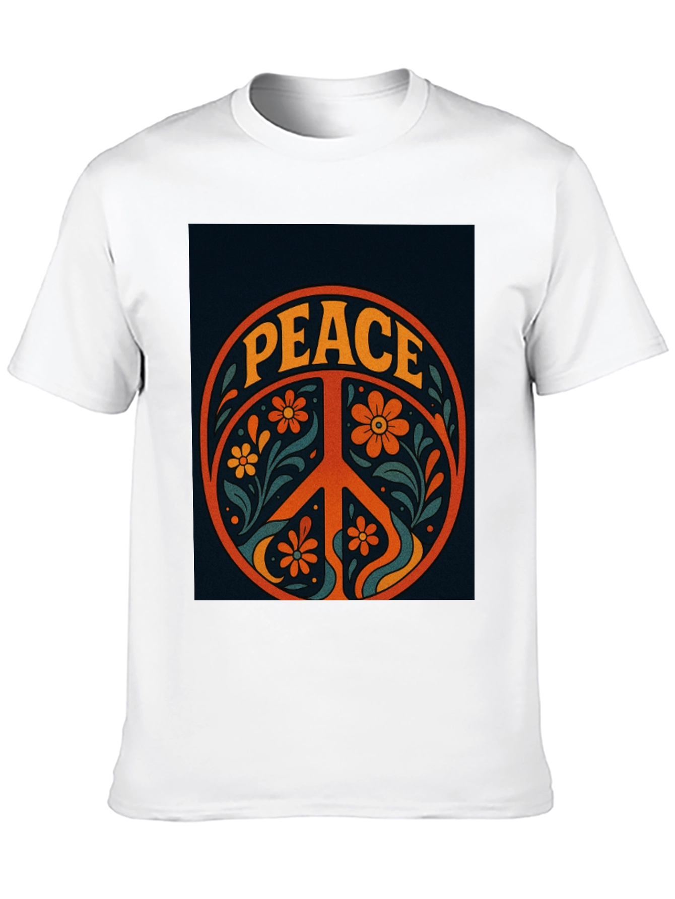 Peace Sign Graphic Tee - Retro Style