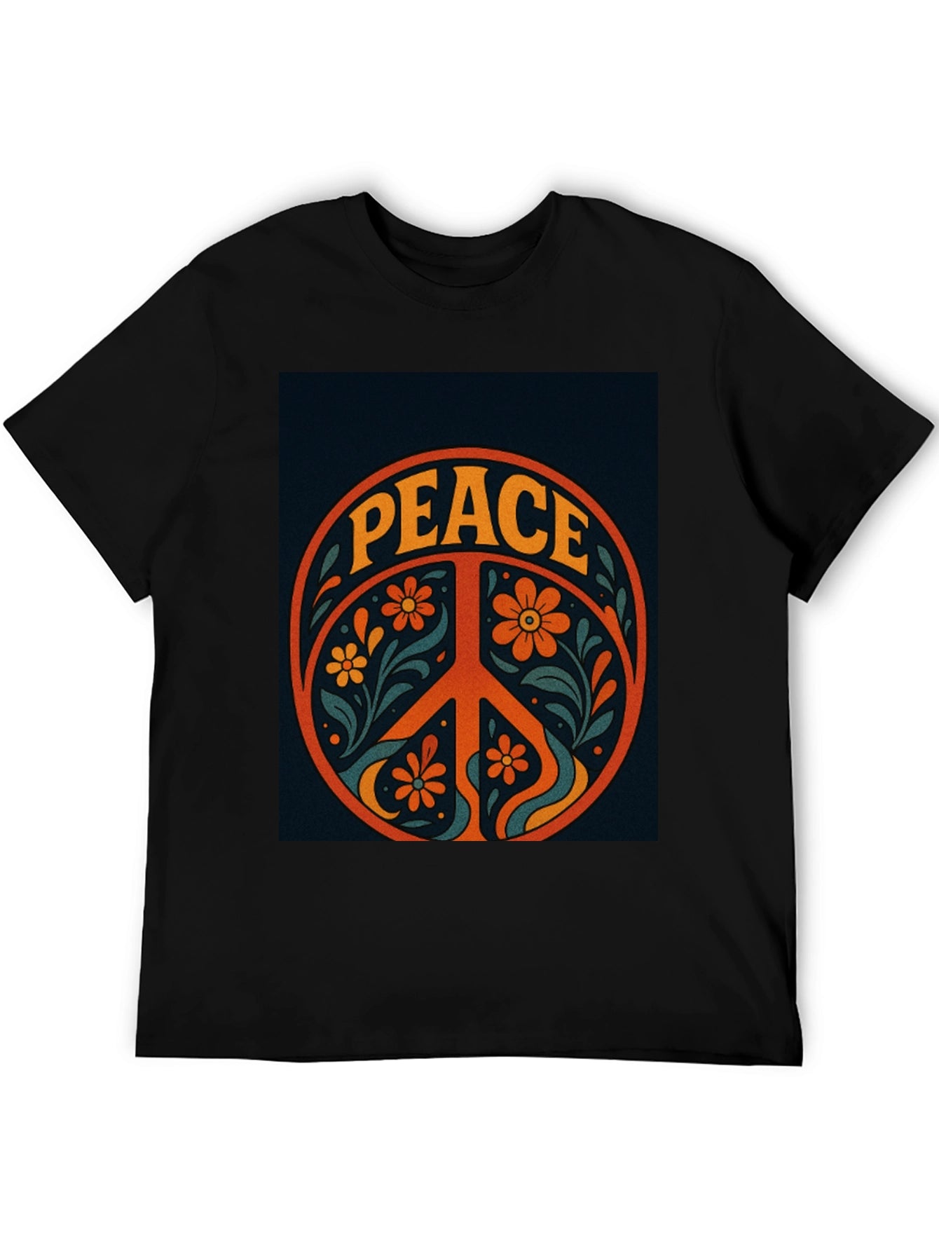 Peace Sign Graphic Tee - Retro Style