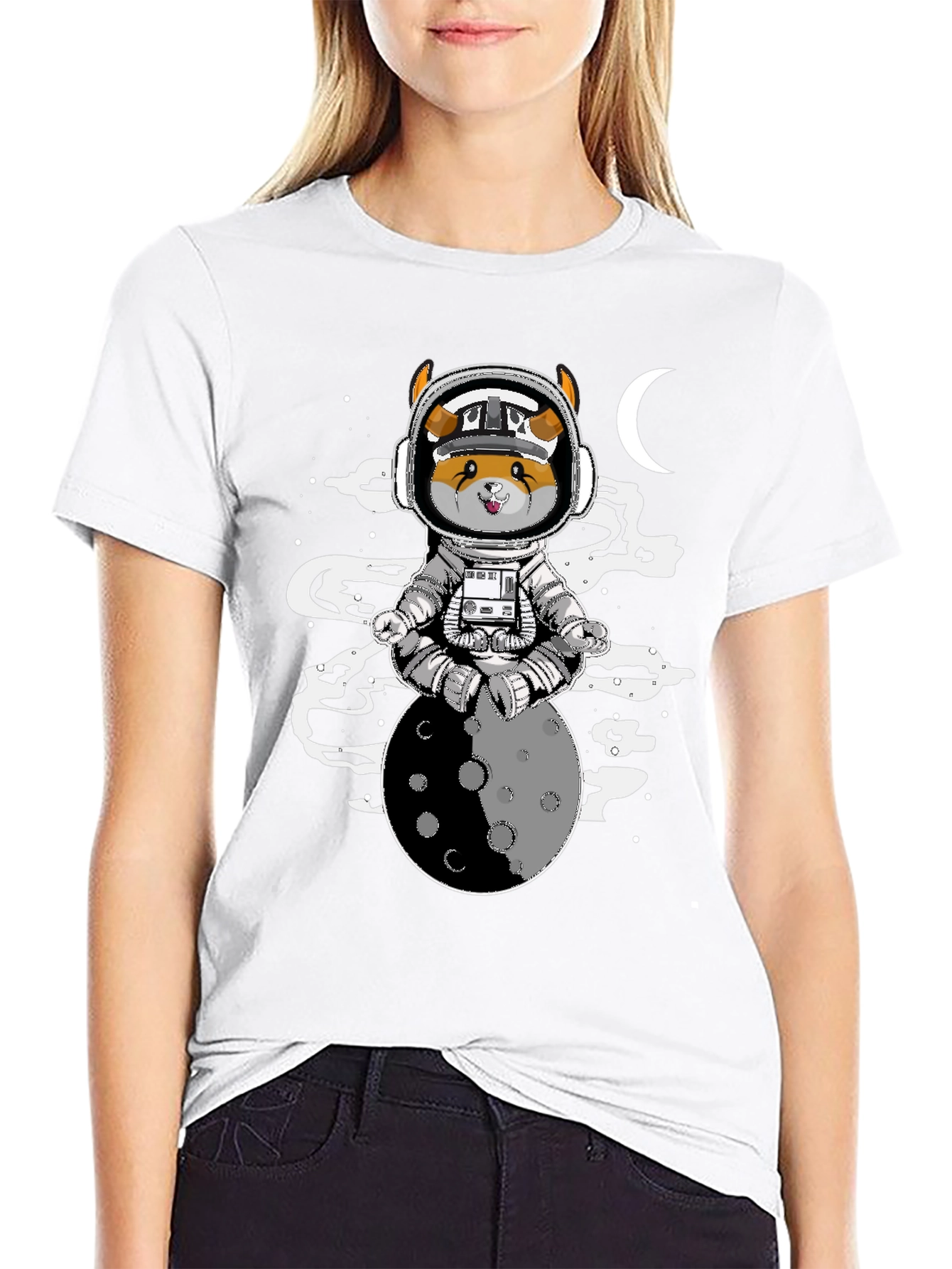 Astronaut Dog on the Moon T-Shirt