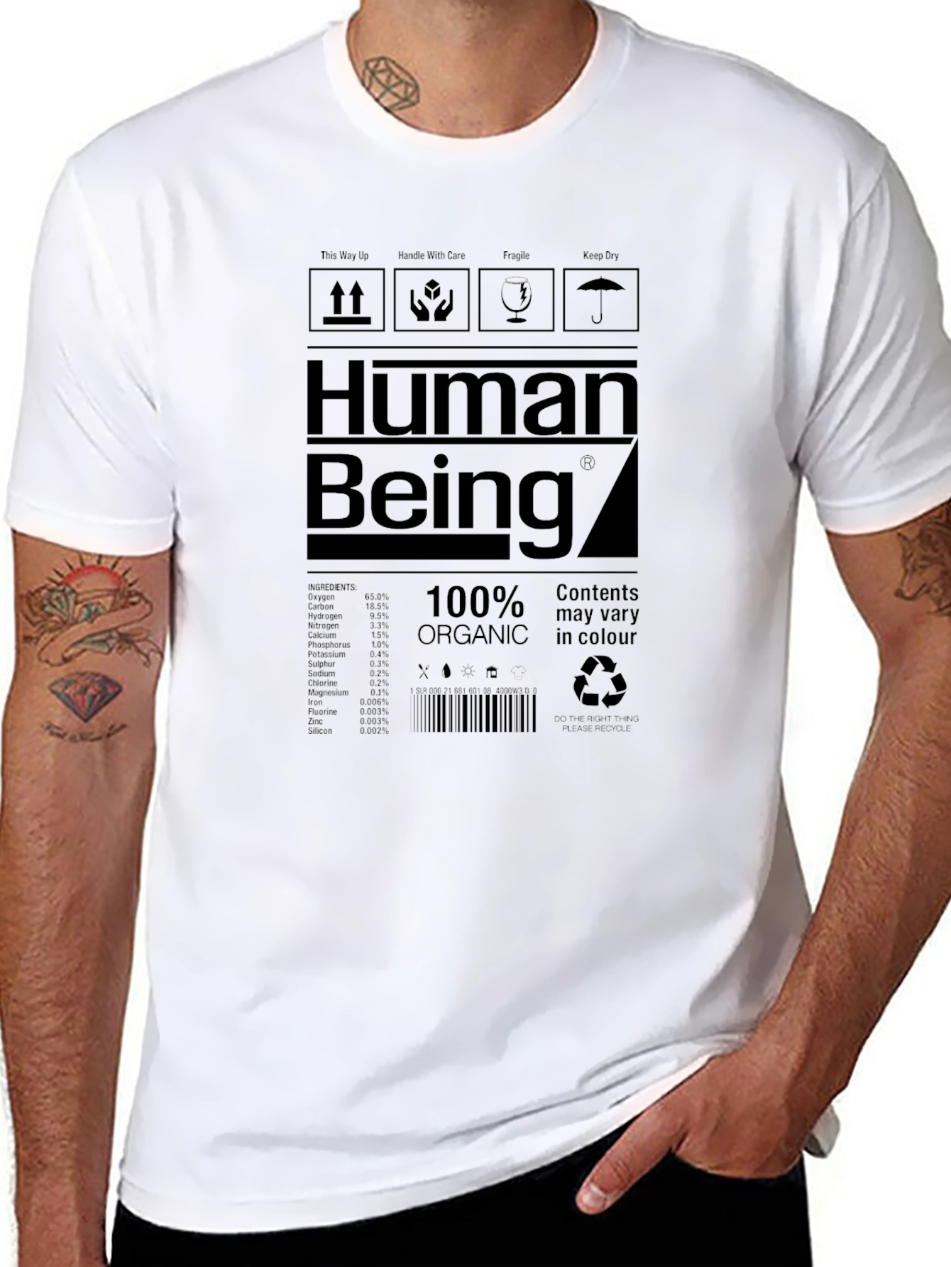 Human Being Graphic Tee - Organic Cotton