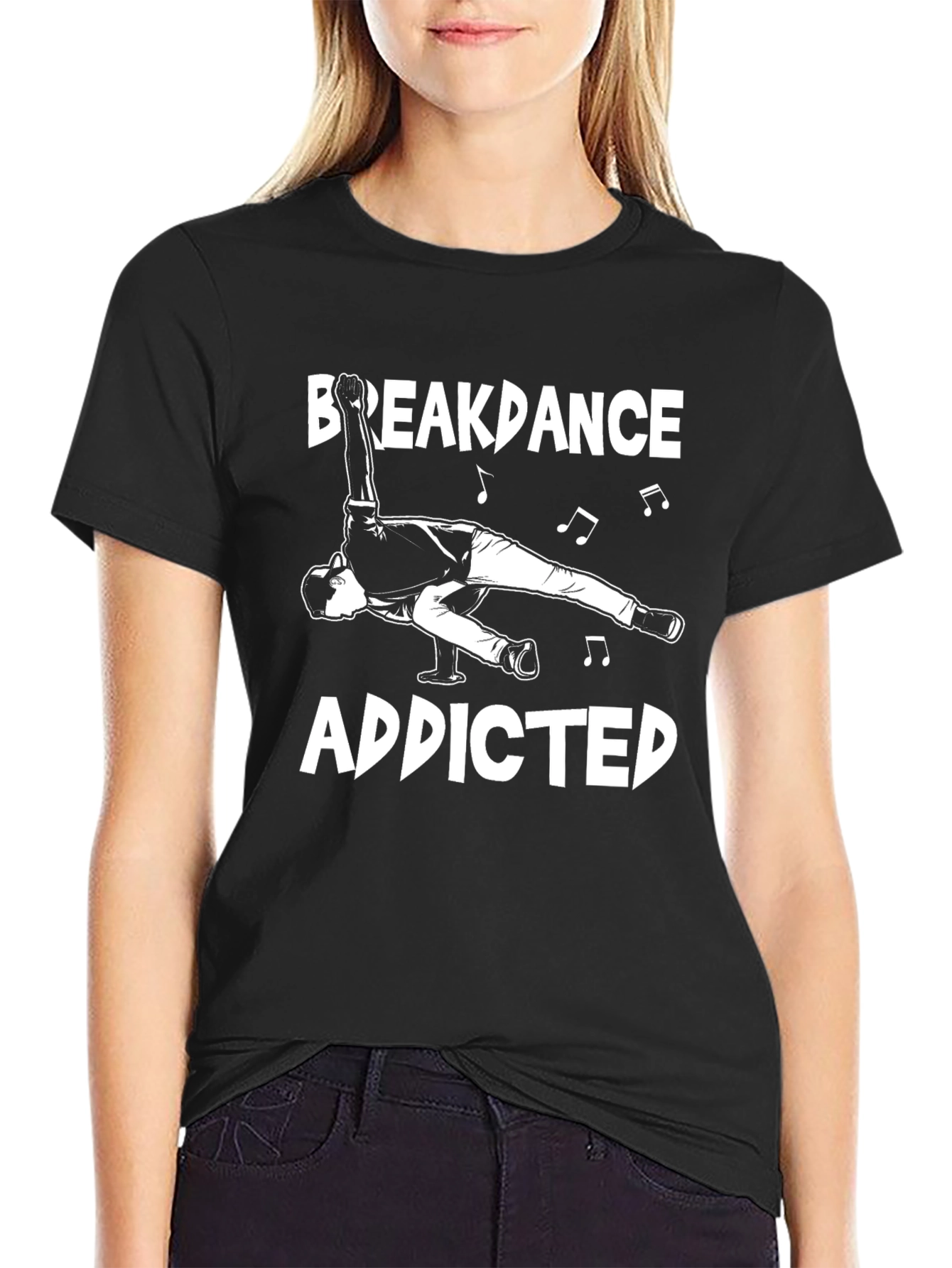 Breakdance Addicted Graphic Tee - Black