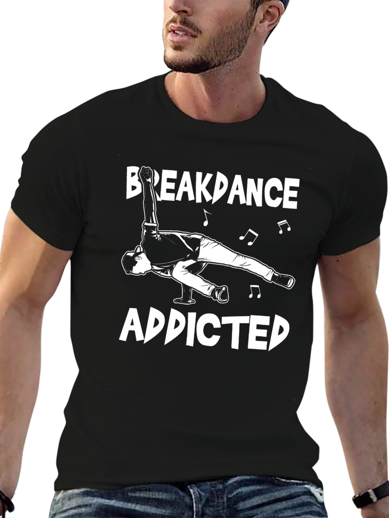 Breakdance Addicted Graphic Tee - Black