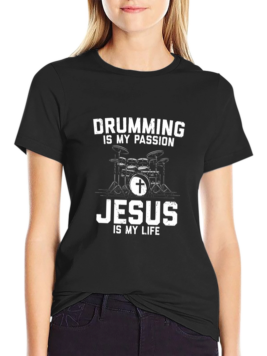 Drumming Jesus T-Shirt - Passion and Faith