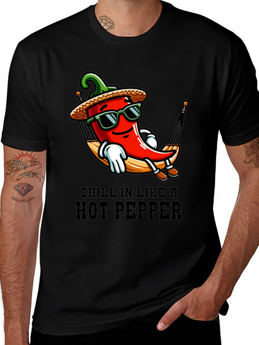 Chillin Hot Pepper T-Shirt - Funny Graphic Tee