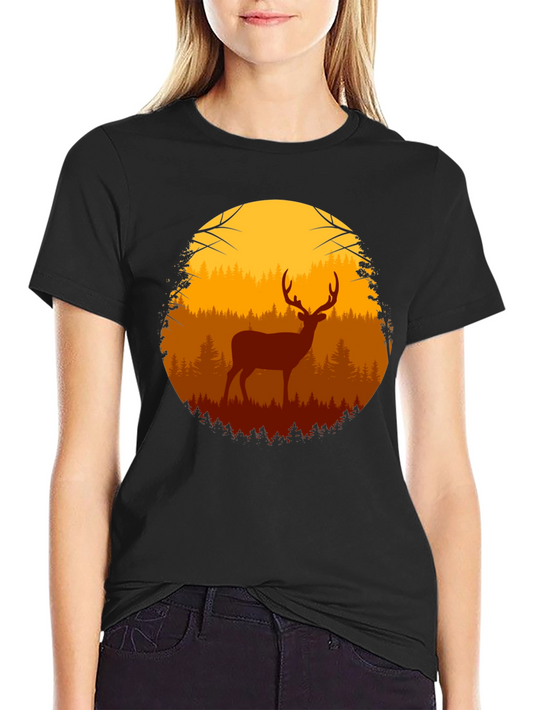 Deer in Forest Graphic Tee