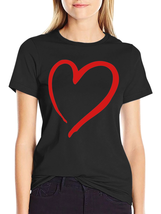 Heart Graphic Black T-Shirt | Stylish Casual Tee