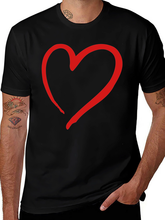 Heart Graphic Black T-Shirt | Stylish Casual Tee