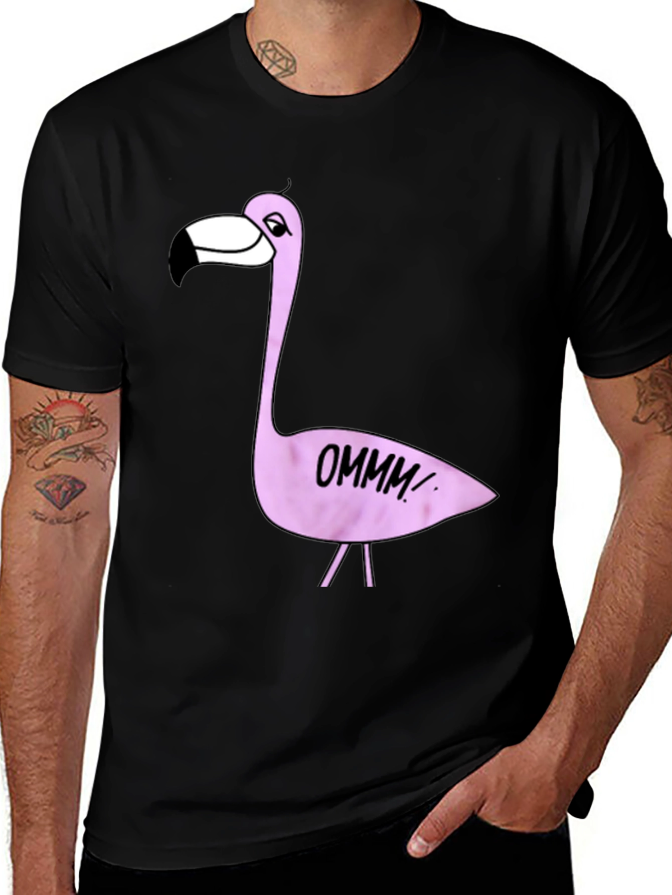 Fun Flamingo T-Shirt - OMMM Yoga Graphic Tee