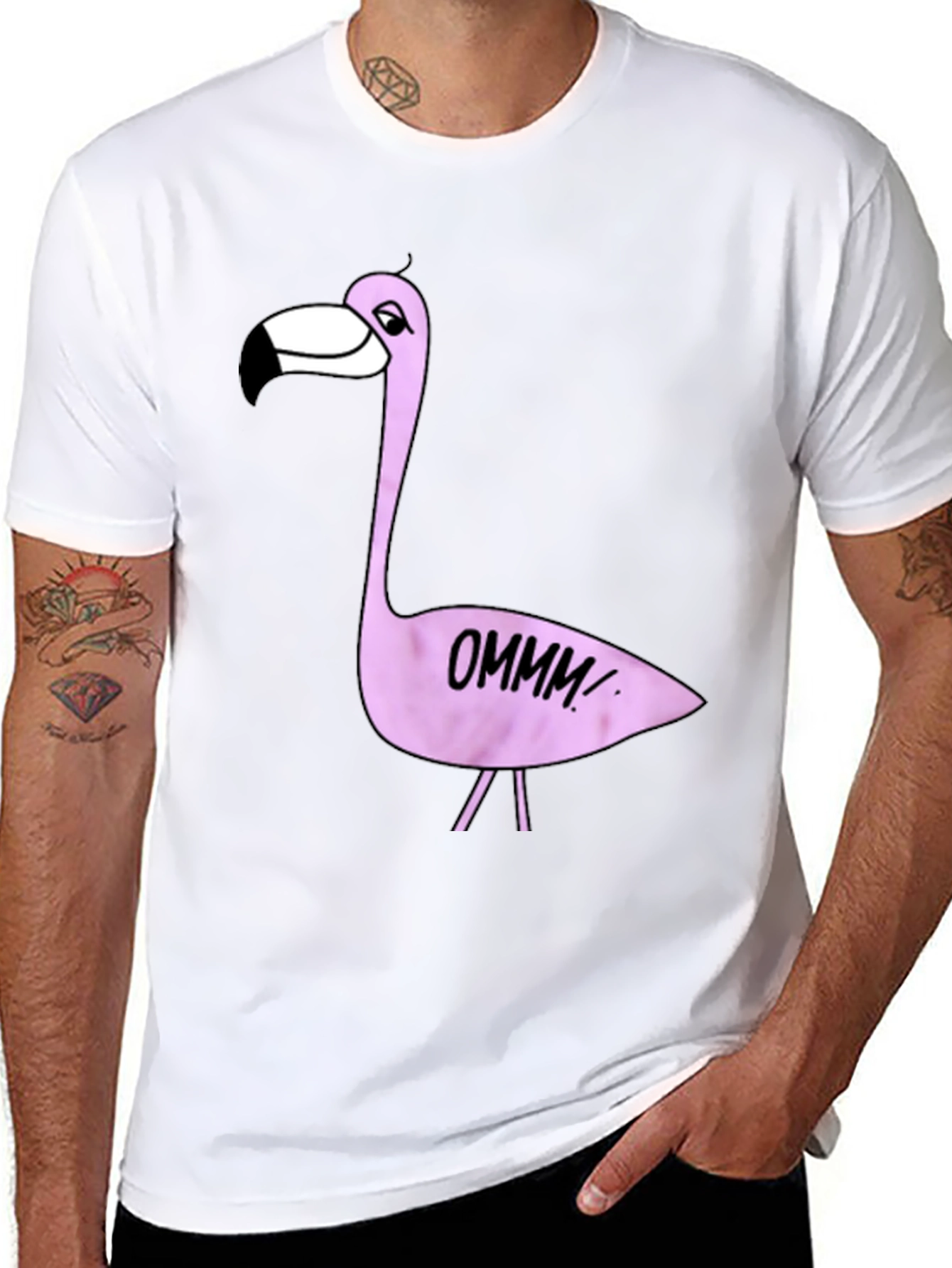 Fun Flamingo T-Shirt - OMMM Yoga Graphic Tee