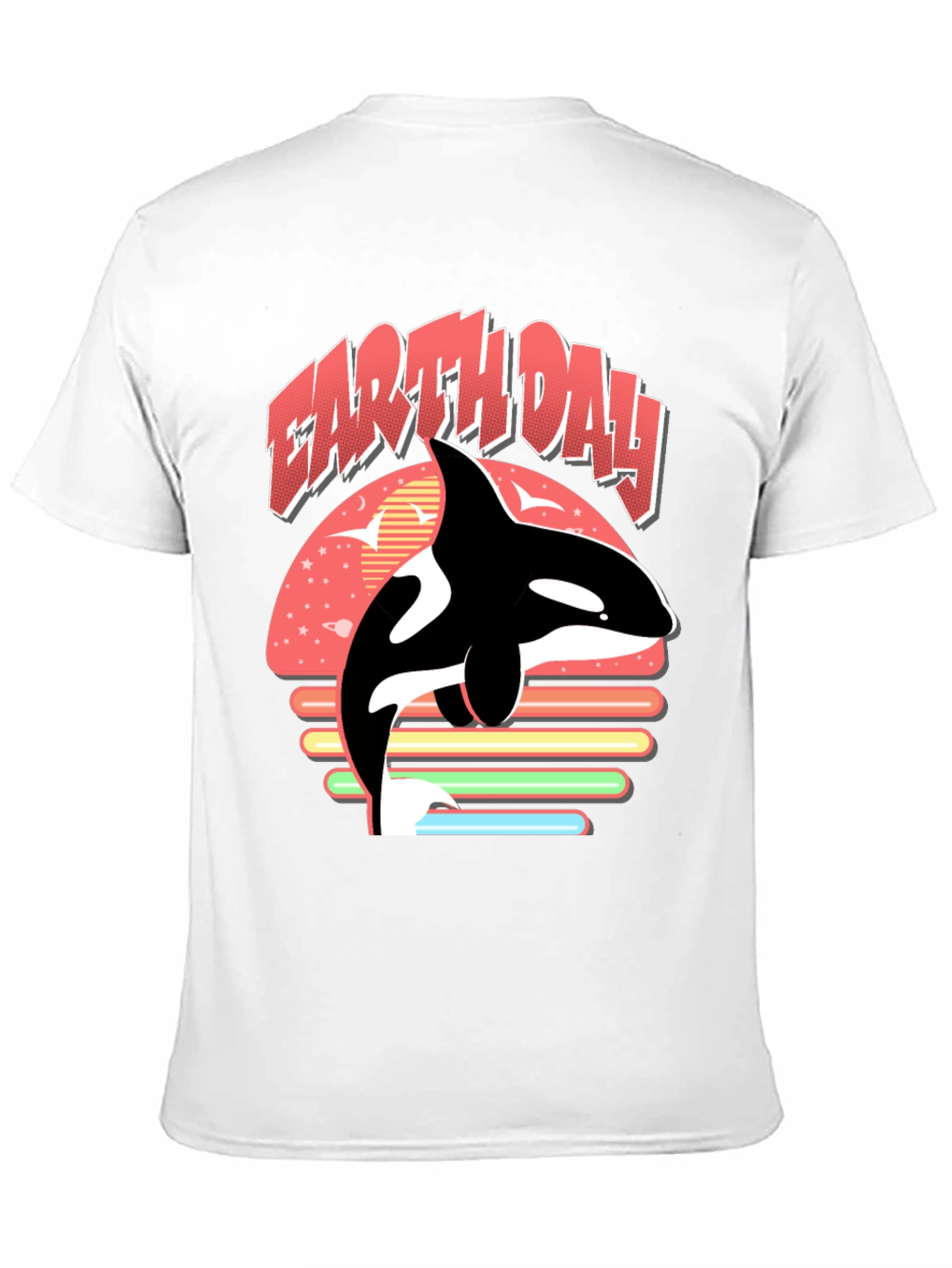 Earth Day Orca T-Shirt - Black Graphic Tee