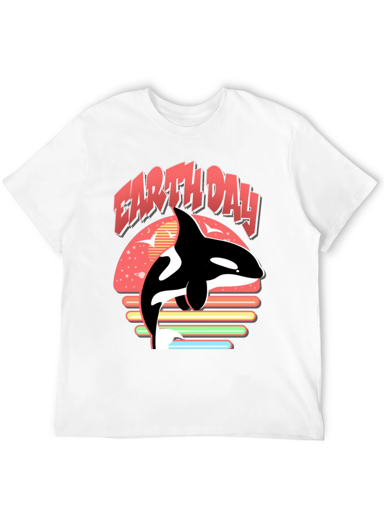 Earth Day Orca T-Shirt - Black Graphic Tee