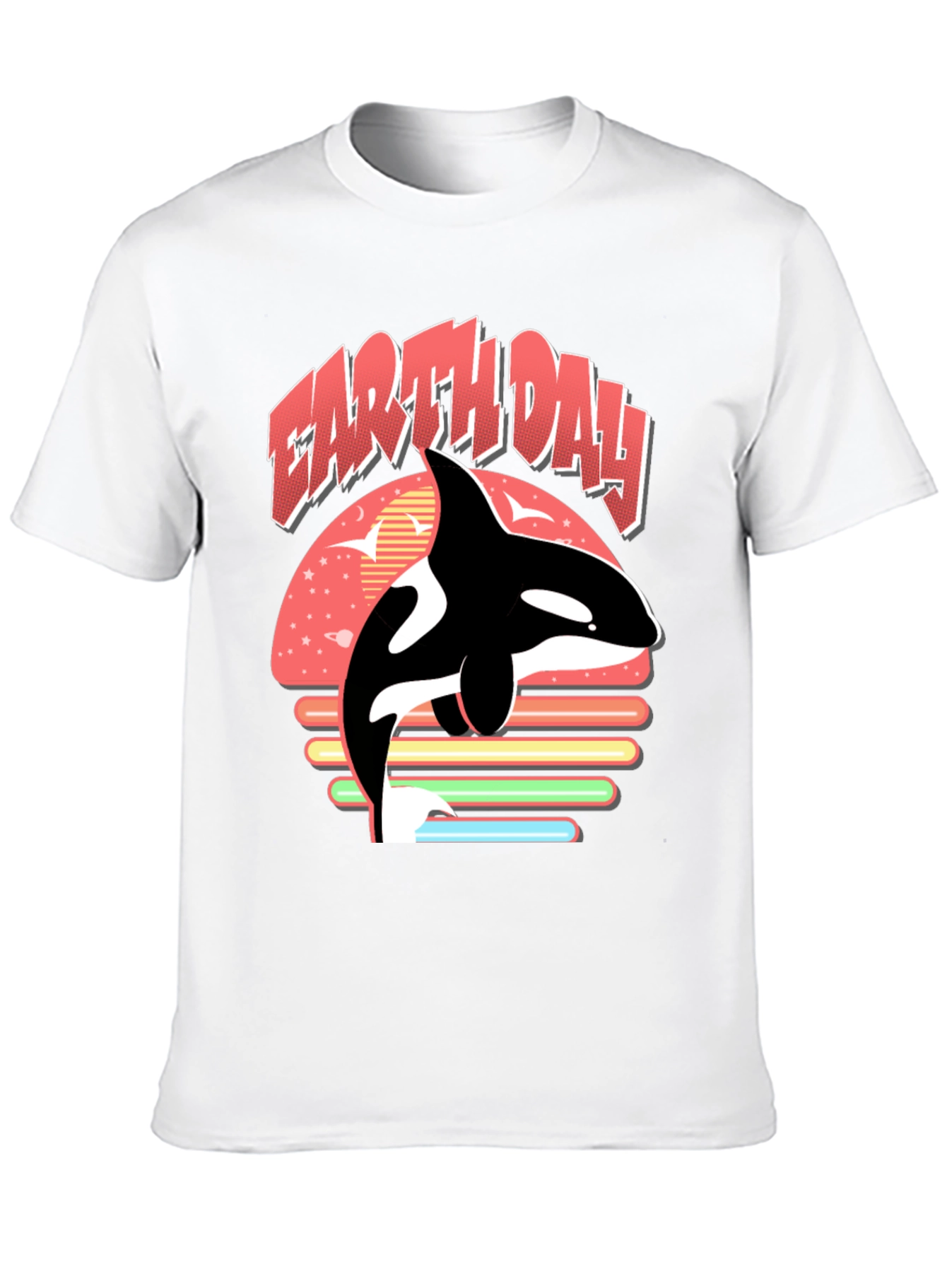 Earth Day Orca T-Shirt - Black Graphic Tee