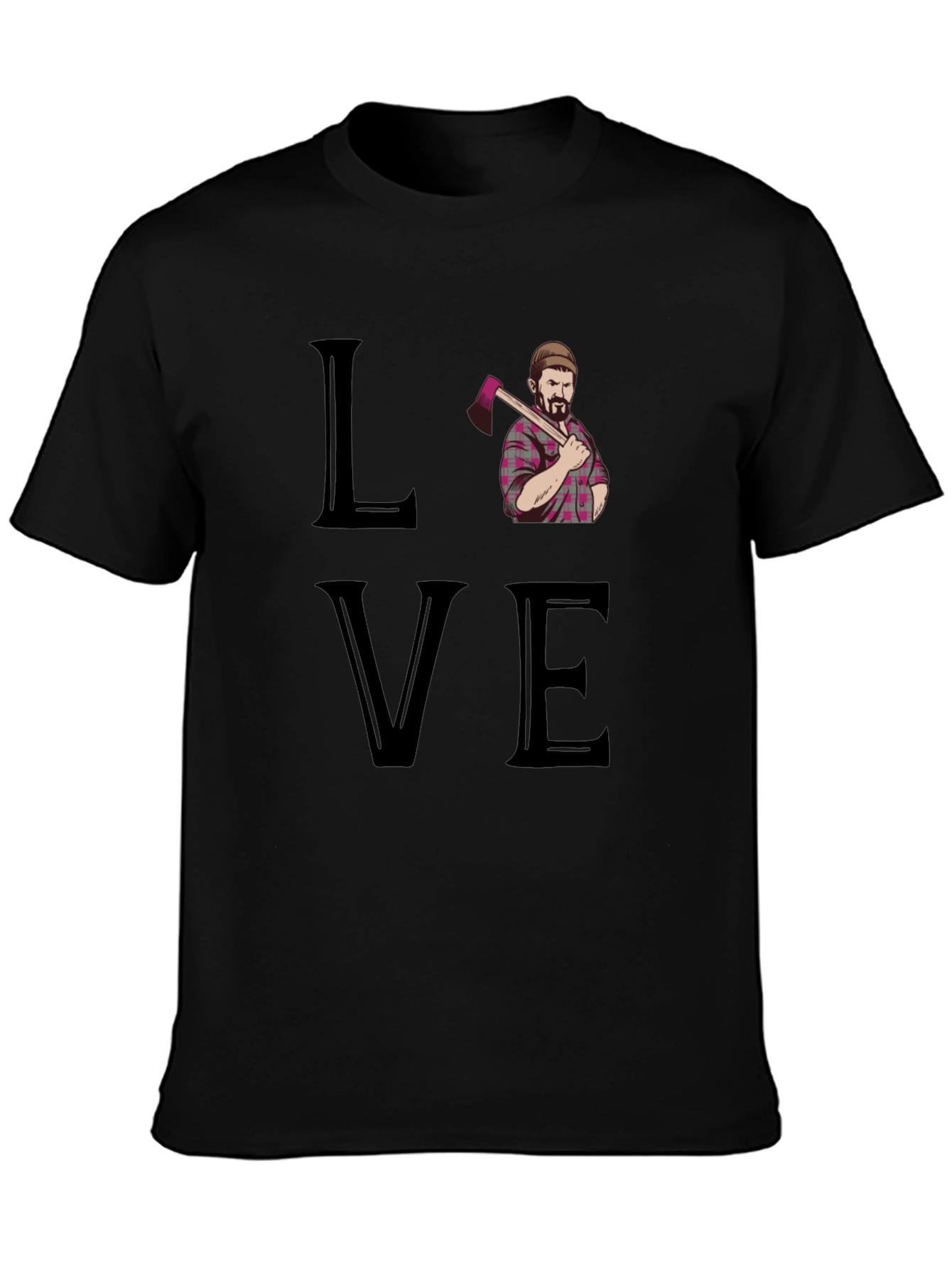 Love Lumberjack Black T-Shirt